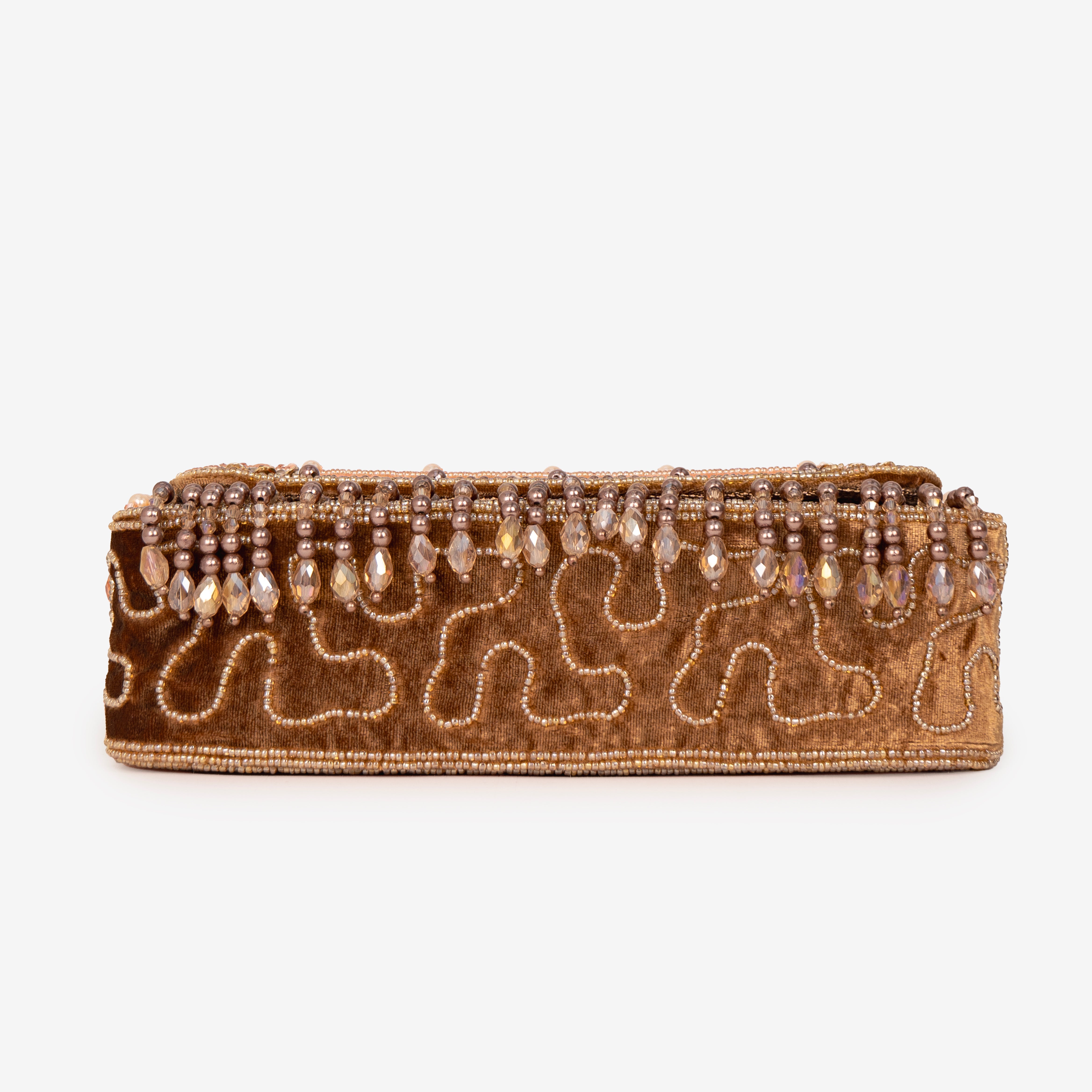Intricate Beaded Party Shoulder Bag
