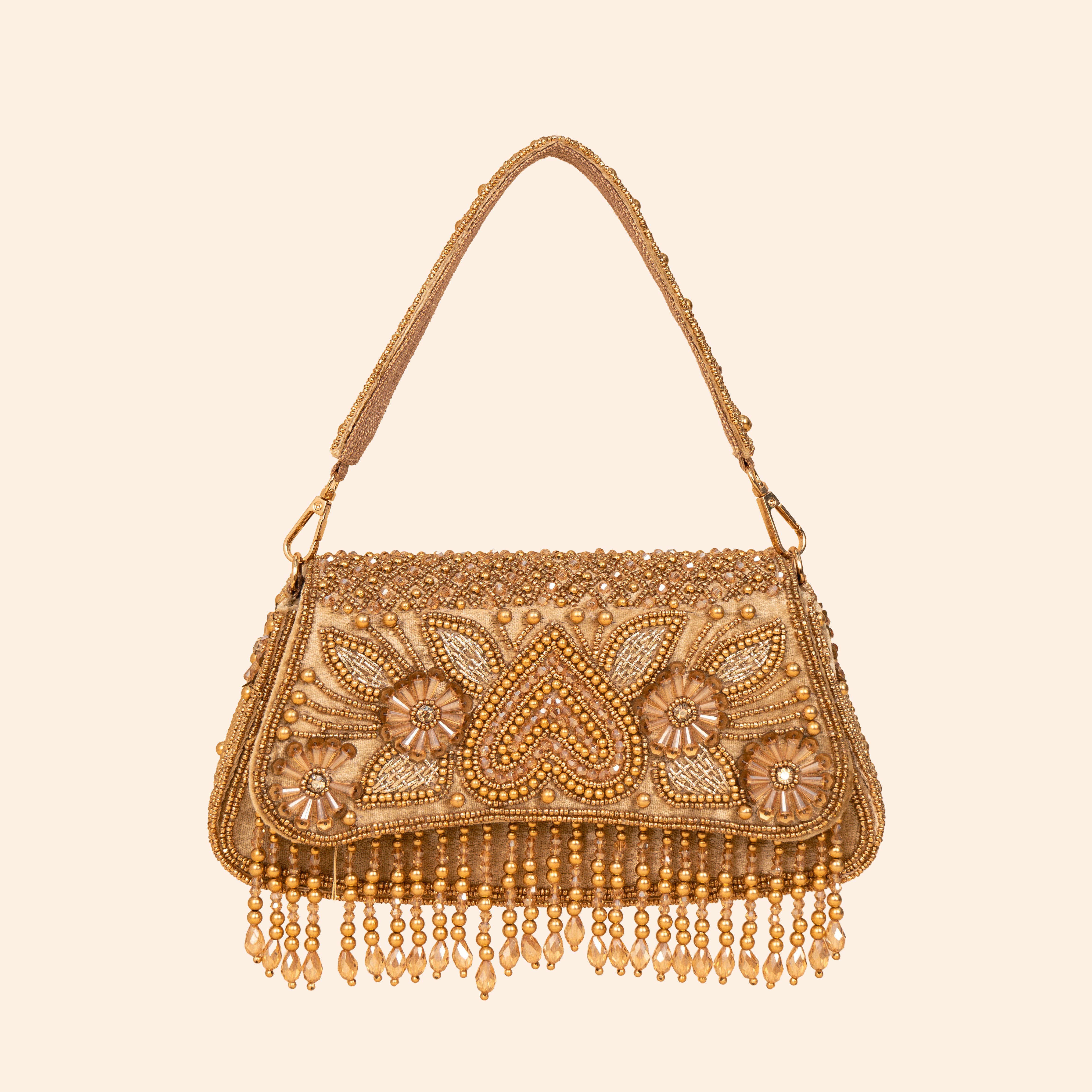 Intricate Beaded Party Shoulder Bag