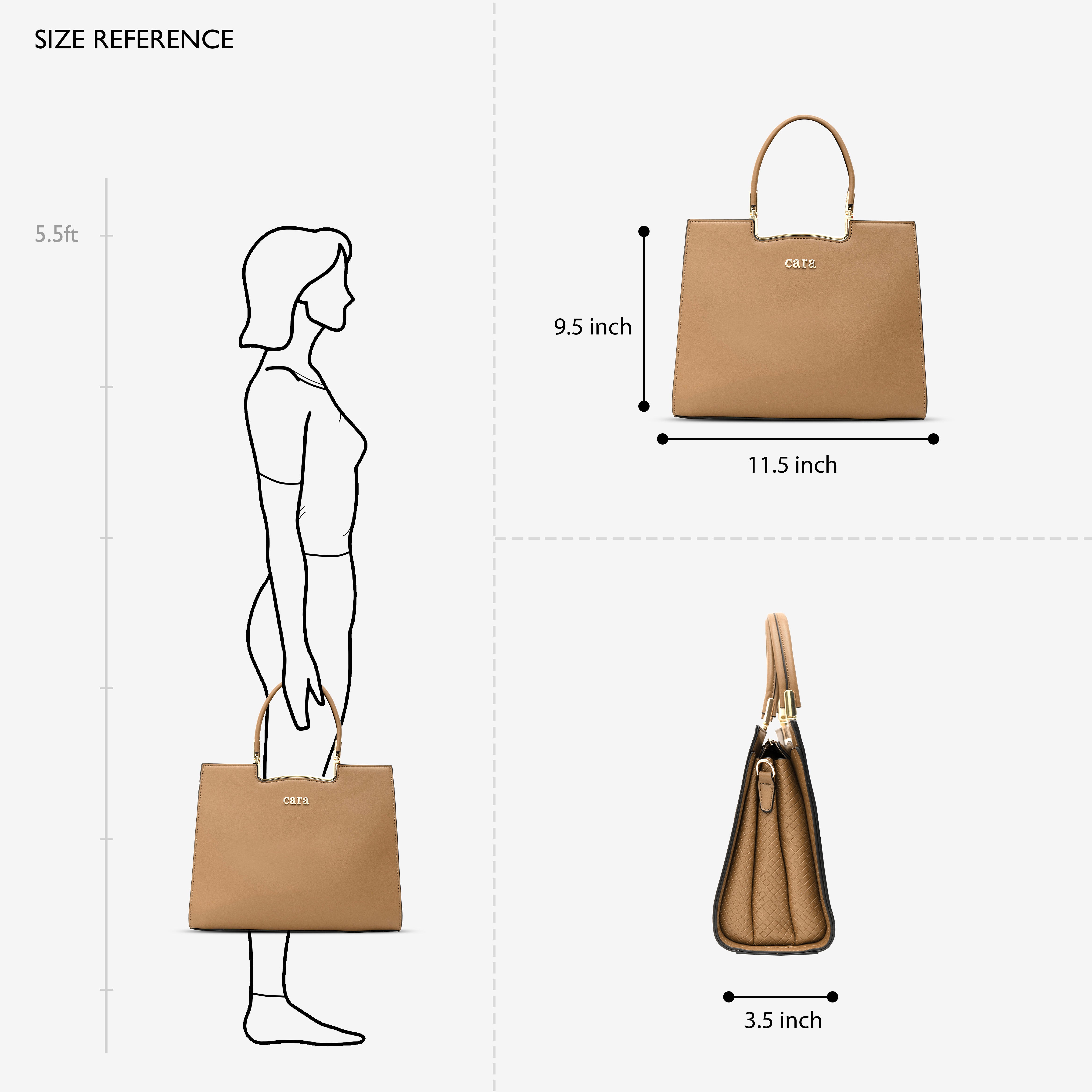 Neutral Carryall Handbag | Cara