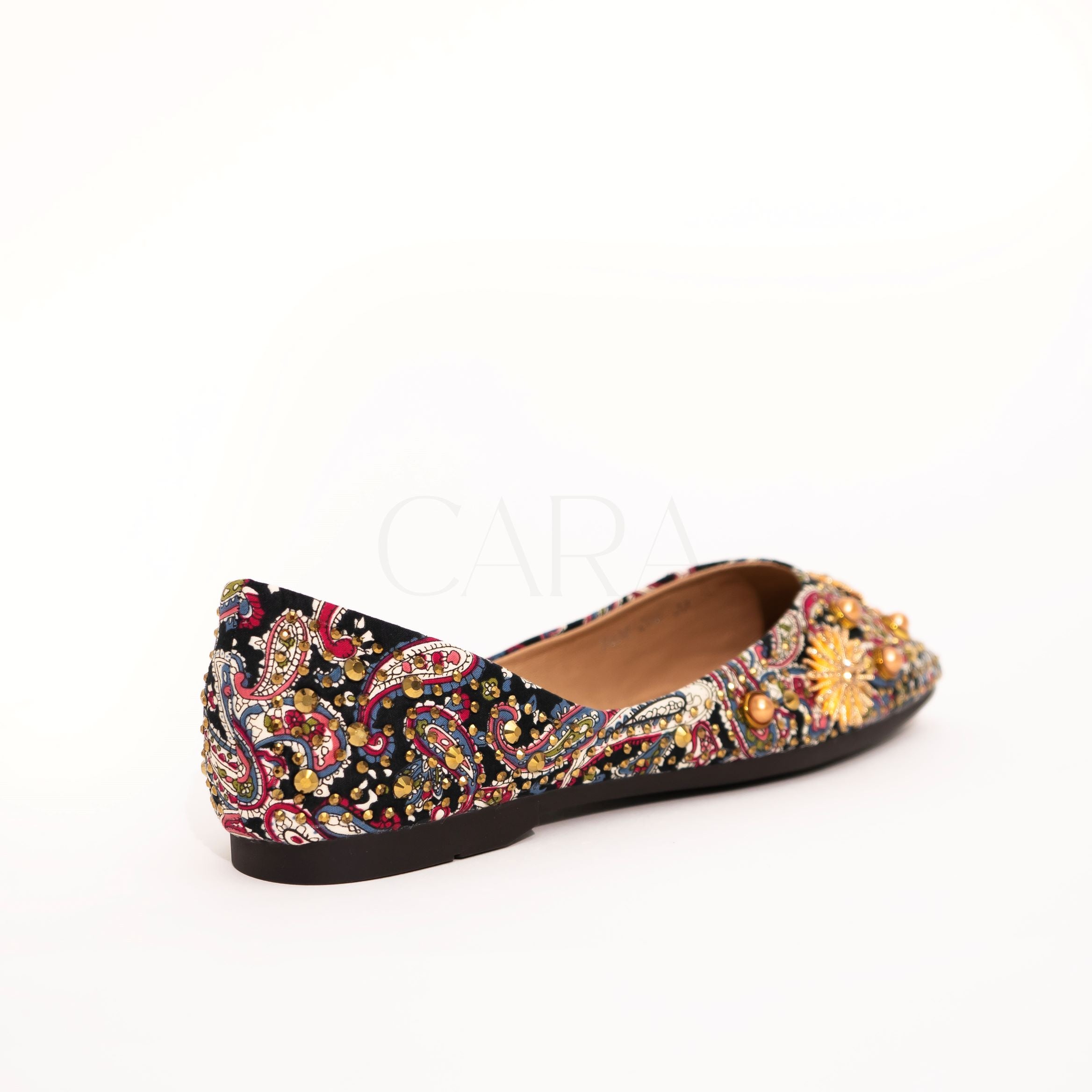 Royal Prints Black Ballet Flats