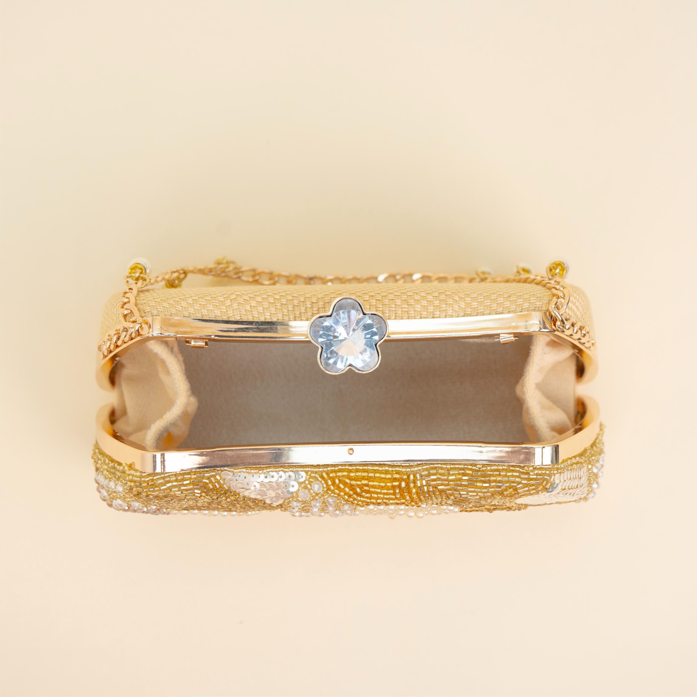 Zari Moti Box Clutch