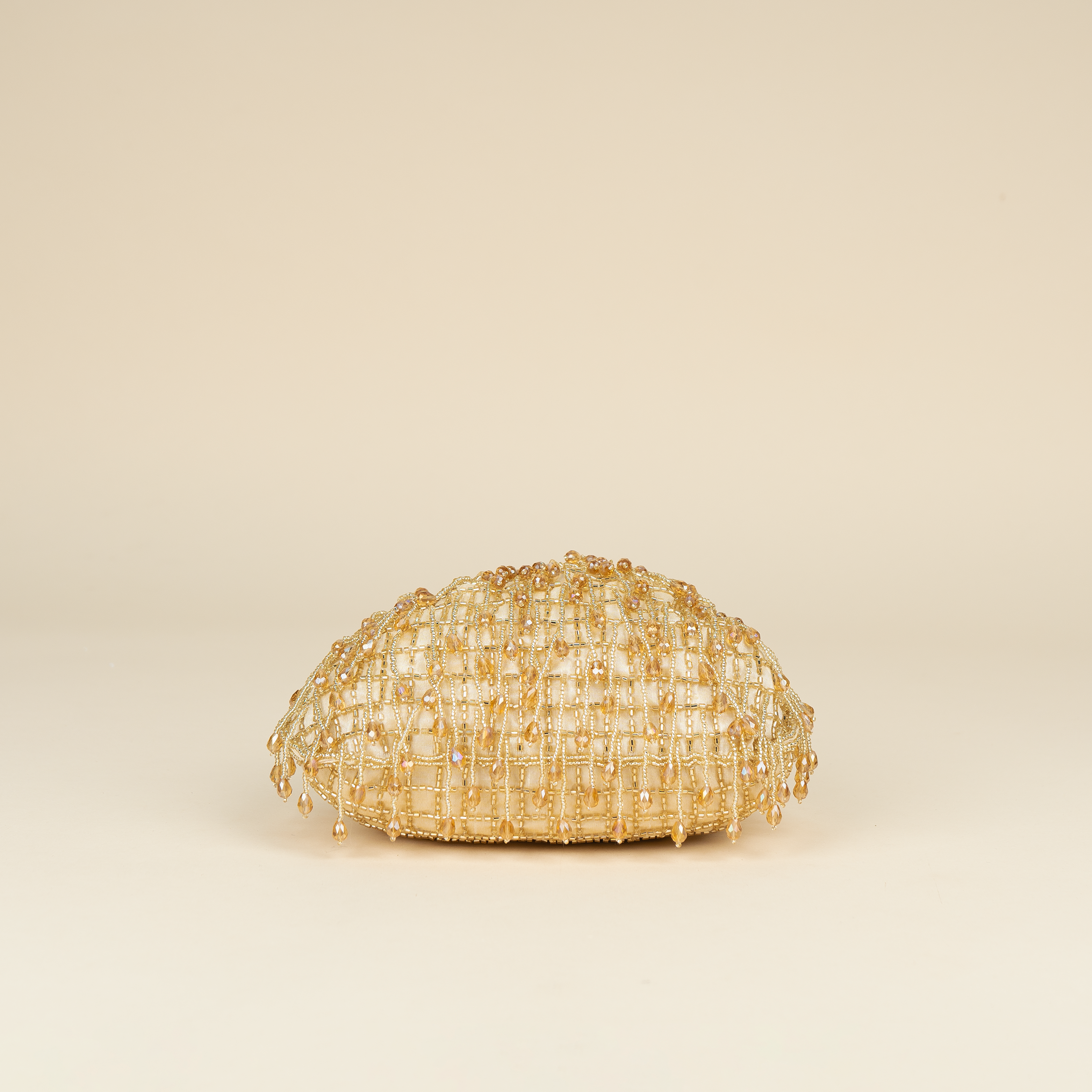 Opulent Pearl Satin Potli