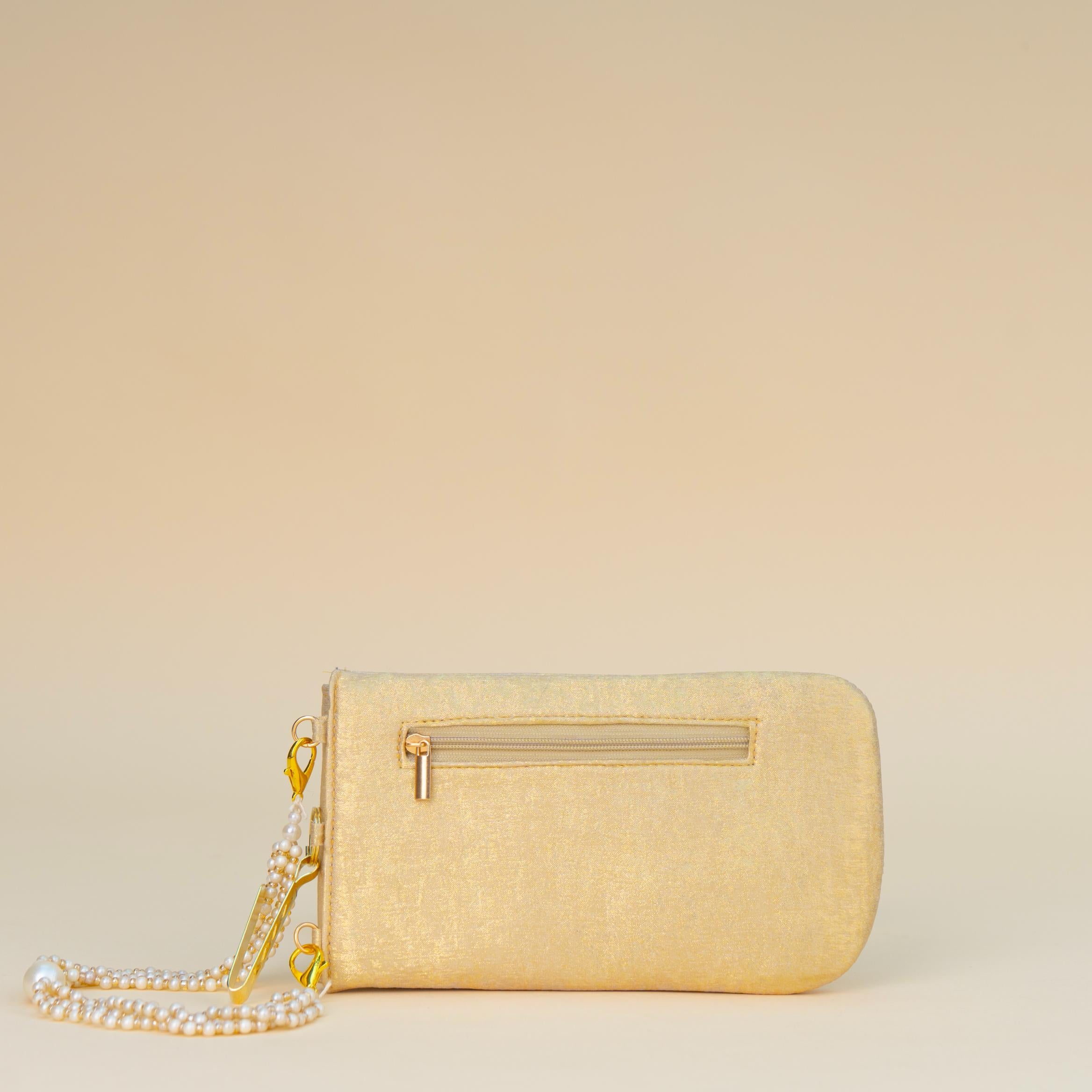 Aquamarine Pearl Charm Clutch
