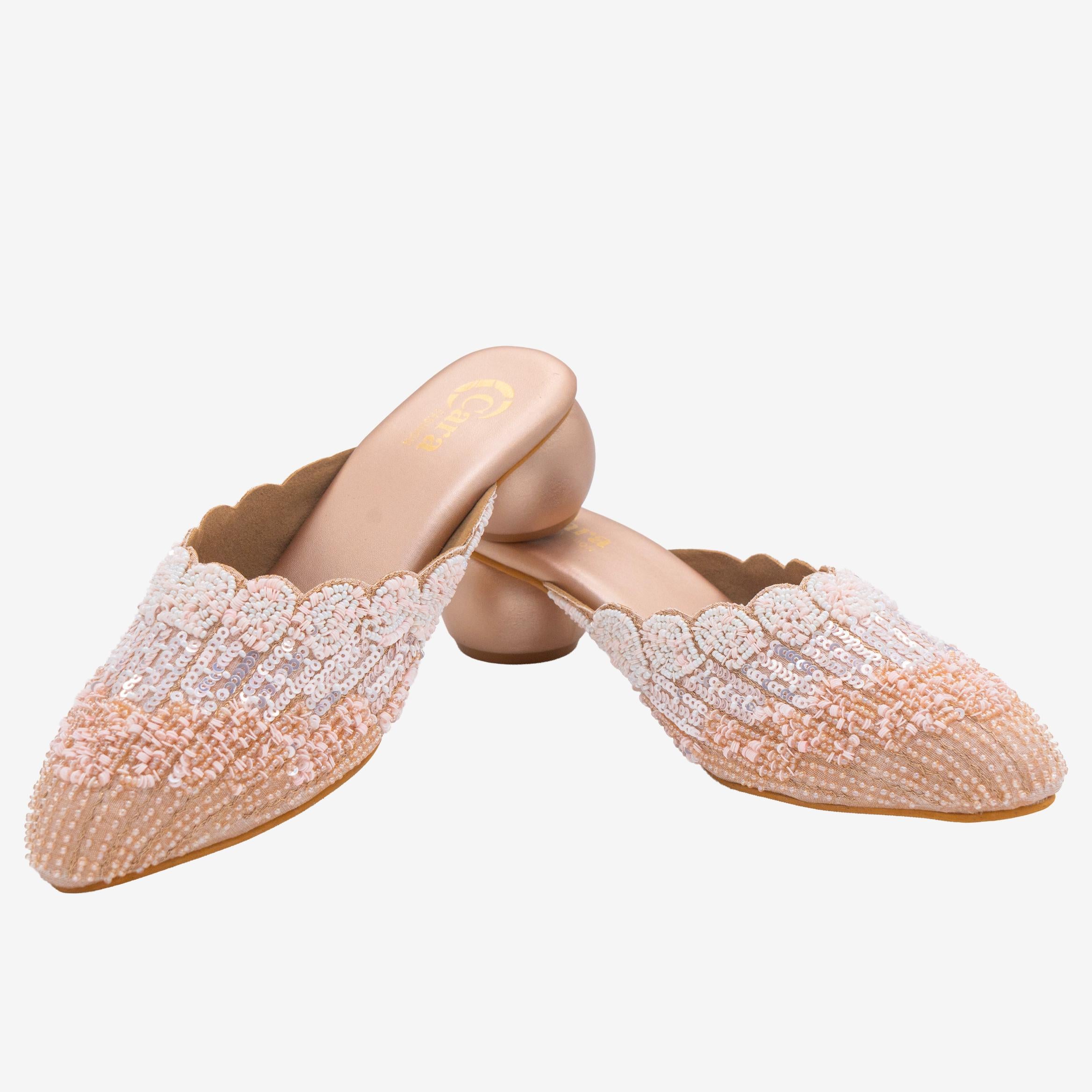 Glimmer Beadwork Mules