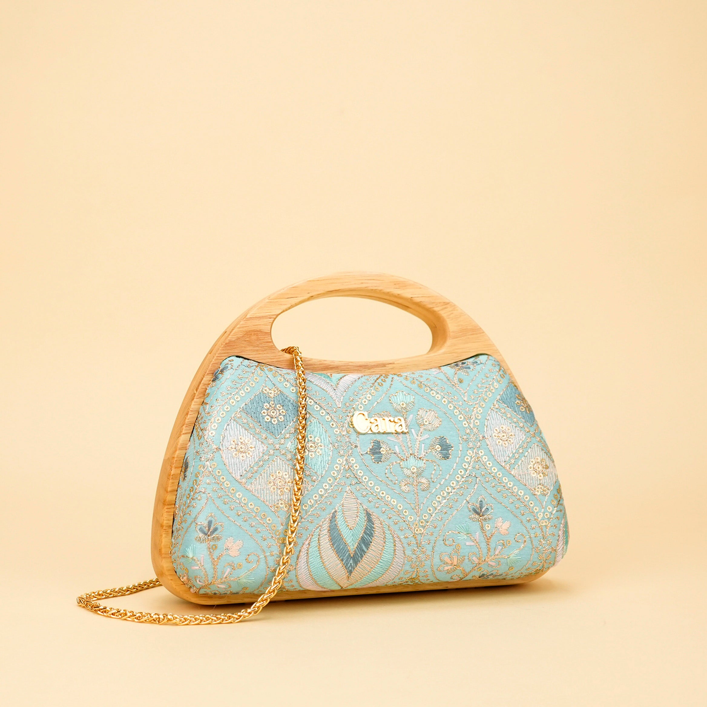 Aurelia Wood-Frame Clutch