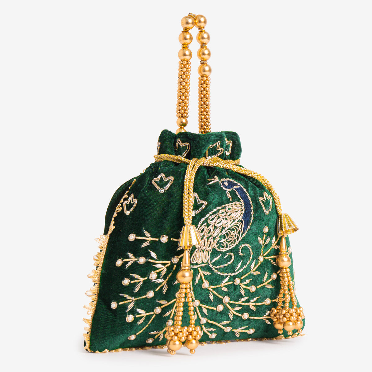 Peacock Elegance Potli
