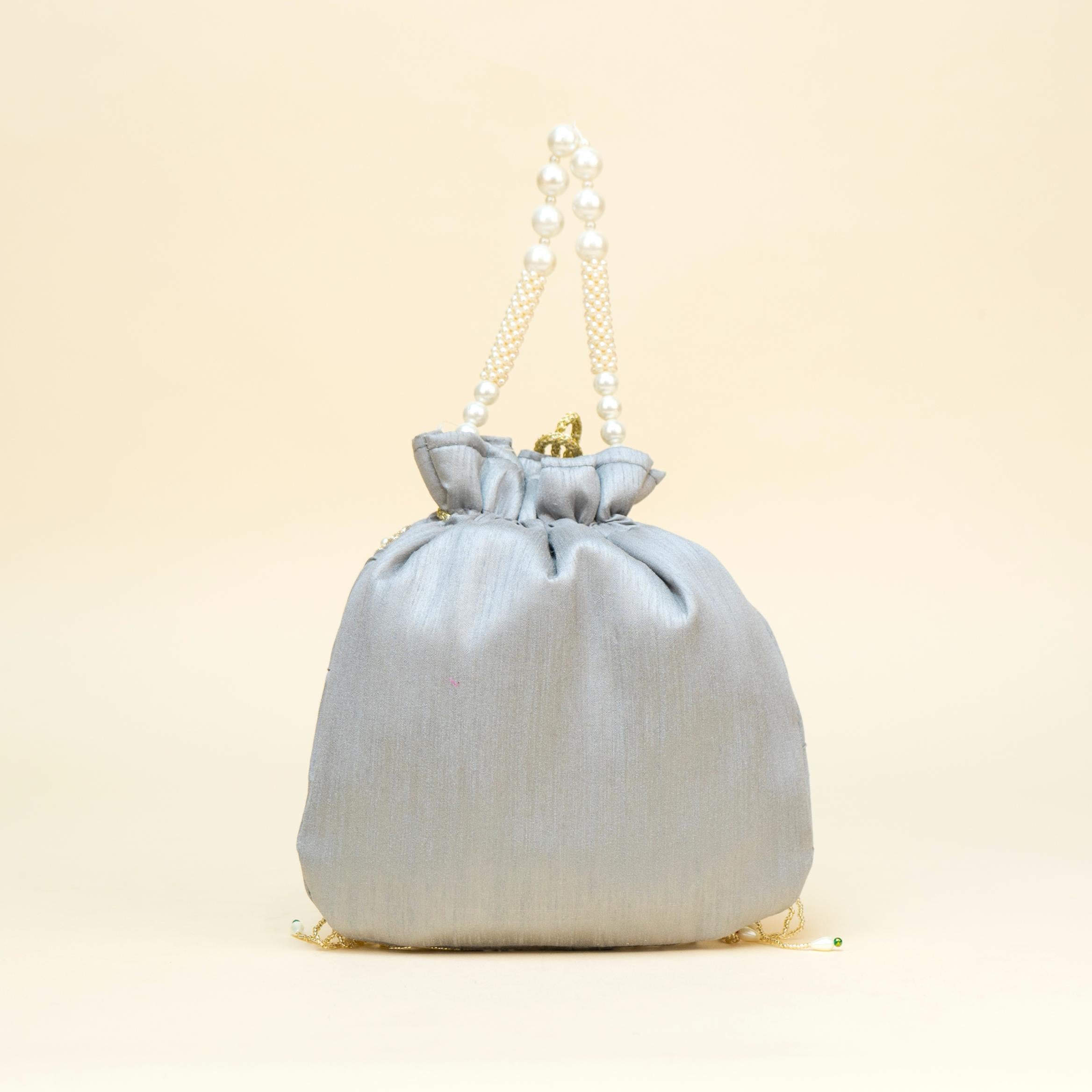 Blush Gold Braid Potli