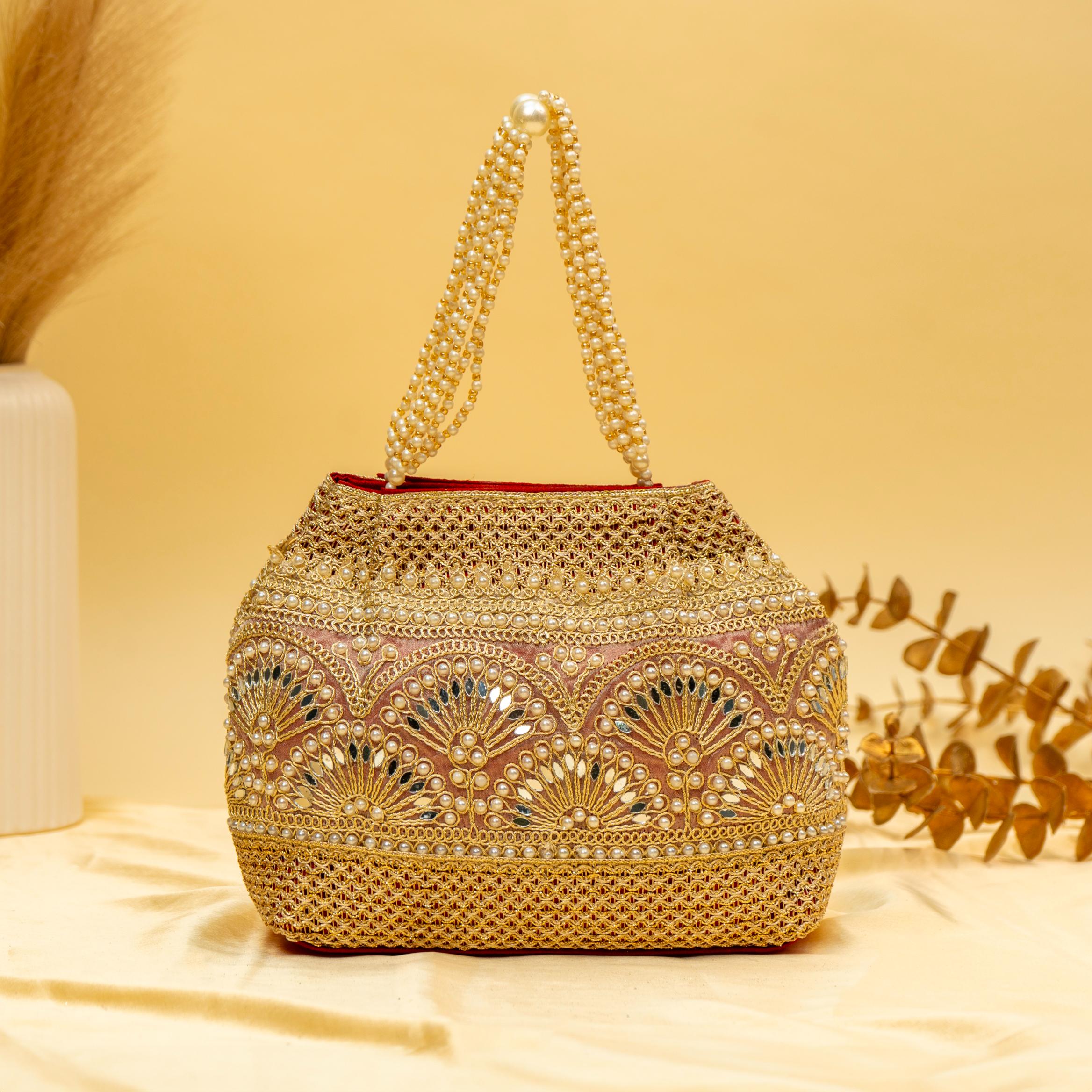 Timeless Pearlwork Potli