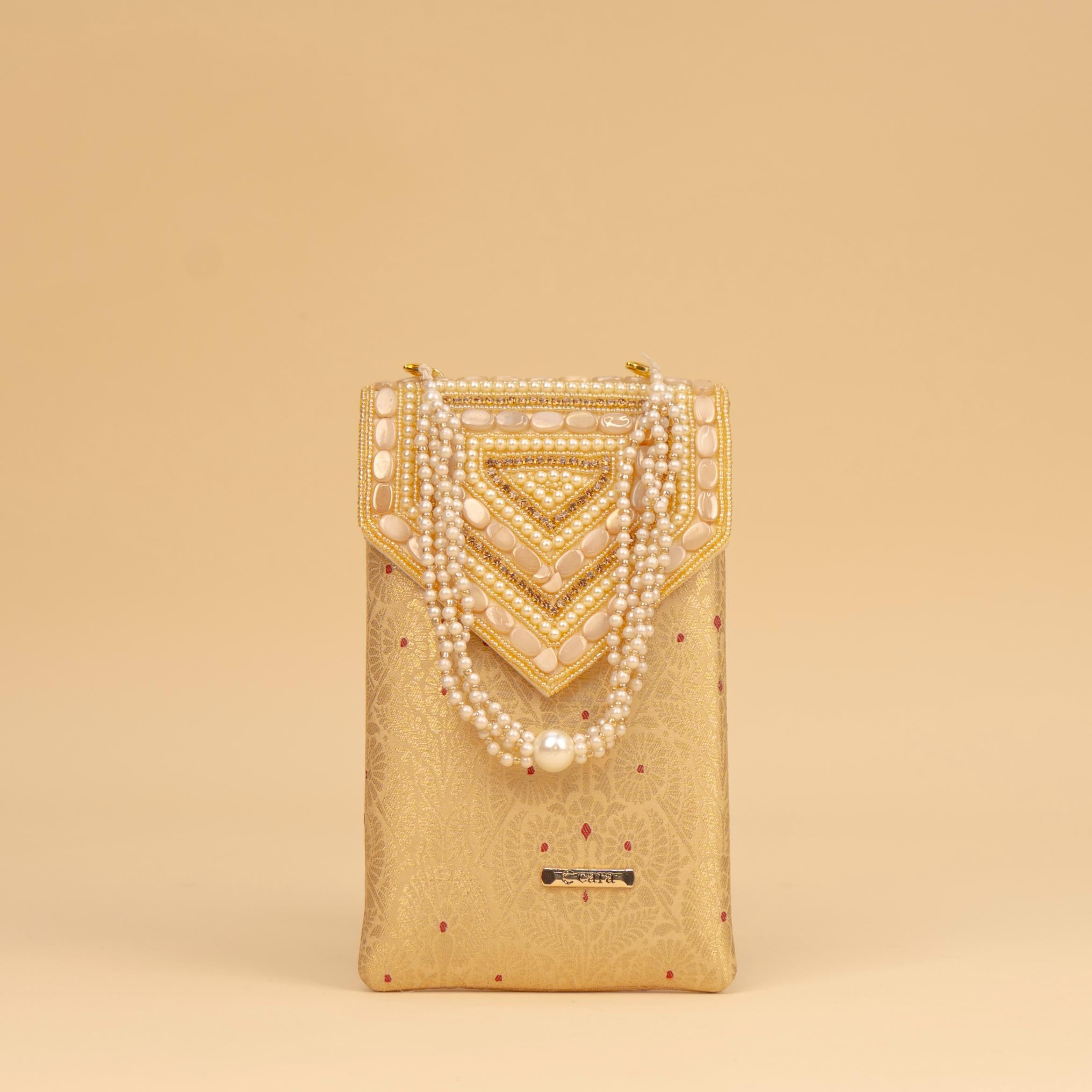 Banarasi Pearl Embellished Clutch