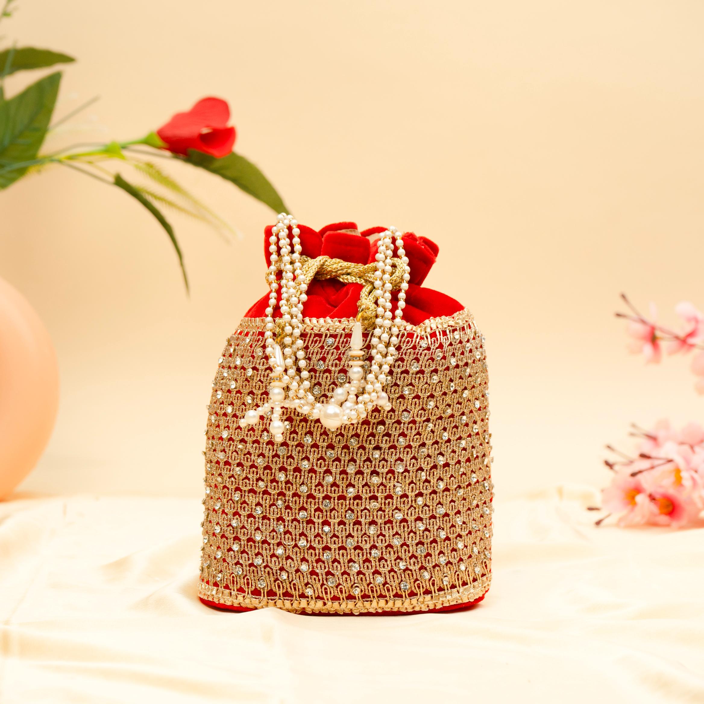 Opulent Thread & Pearl Potli