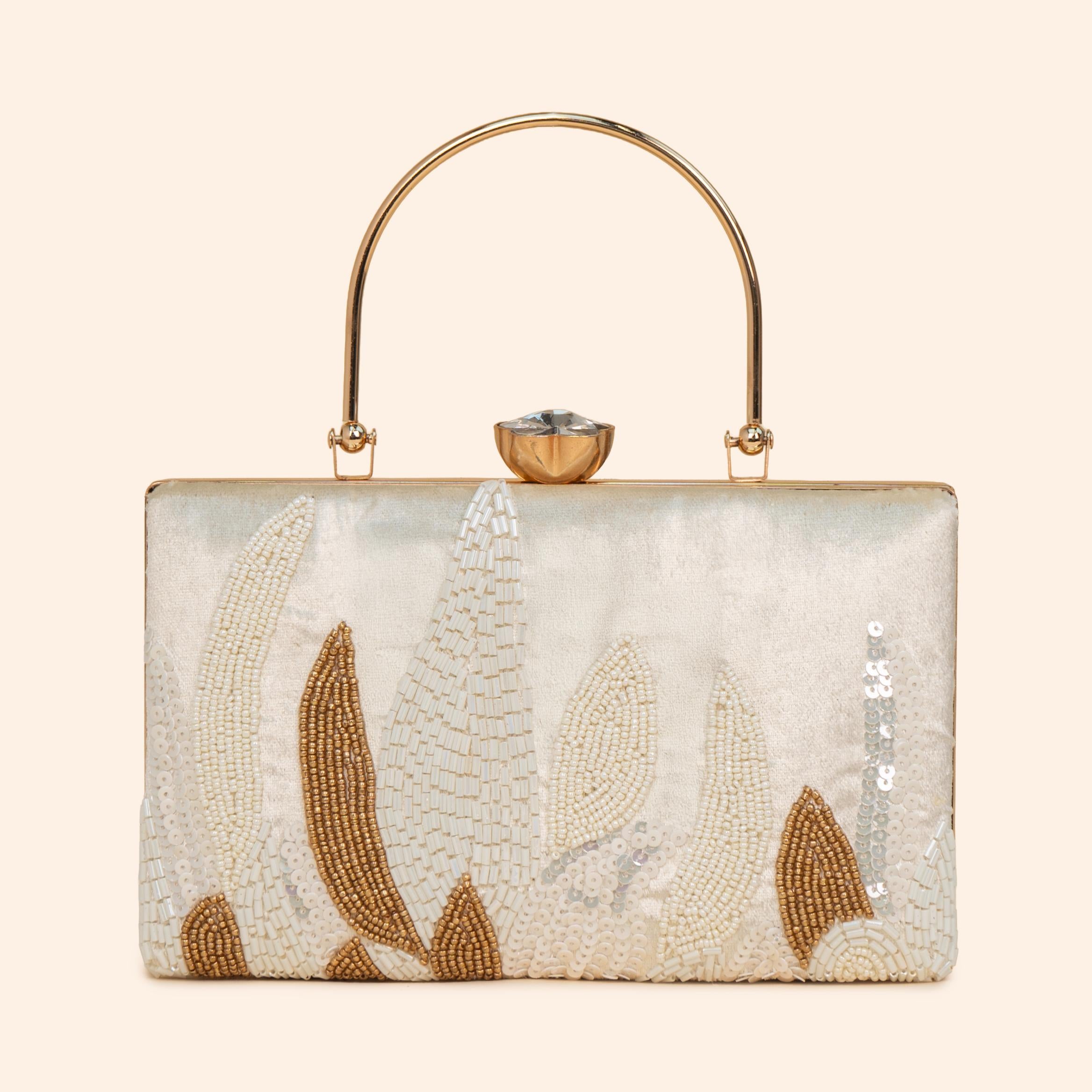 Ivory Palm Clutch