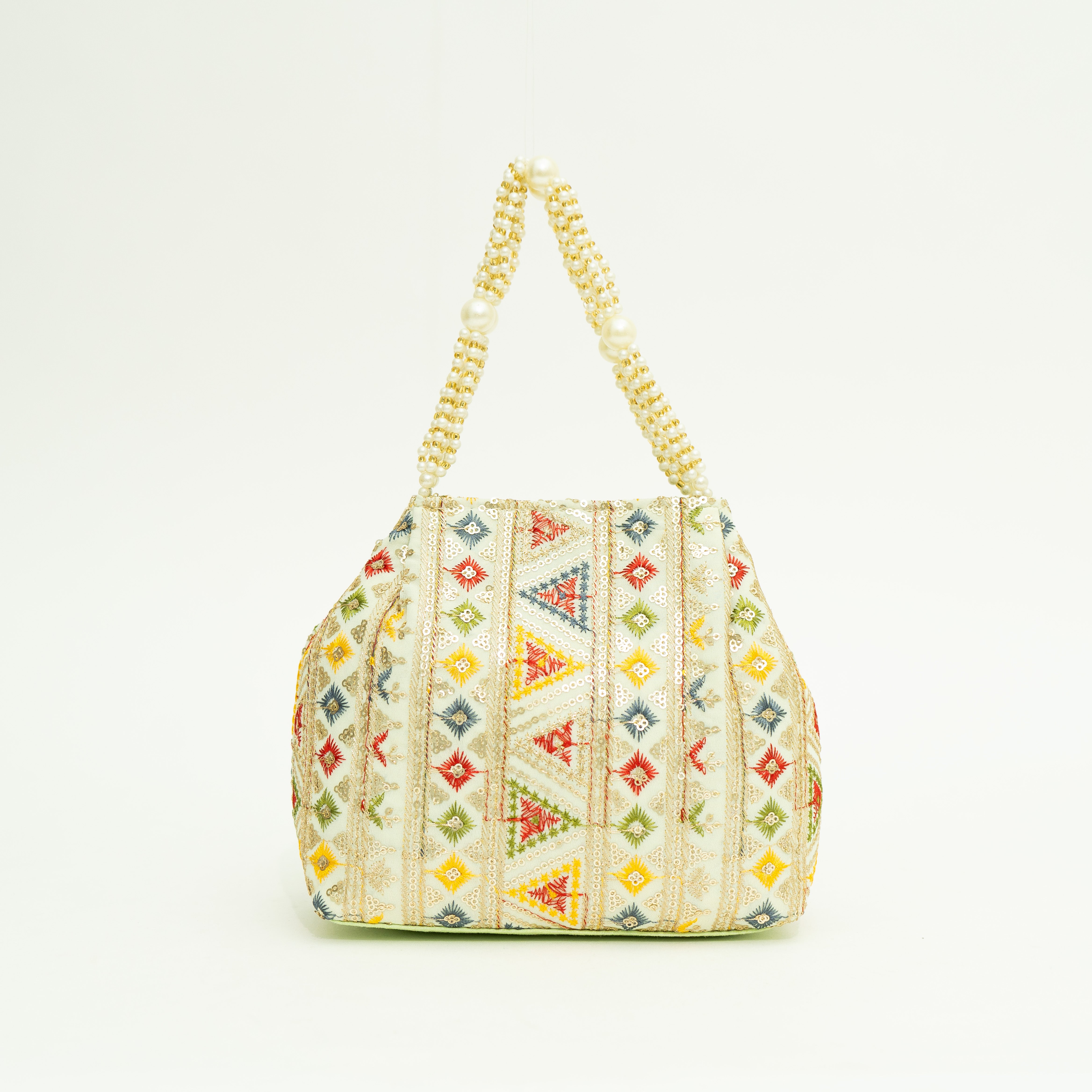 Pista green Exclusive Ethnic Handy Potli