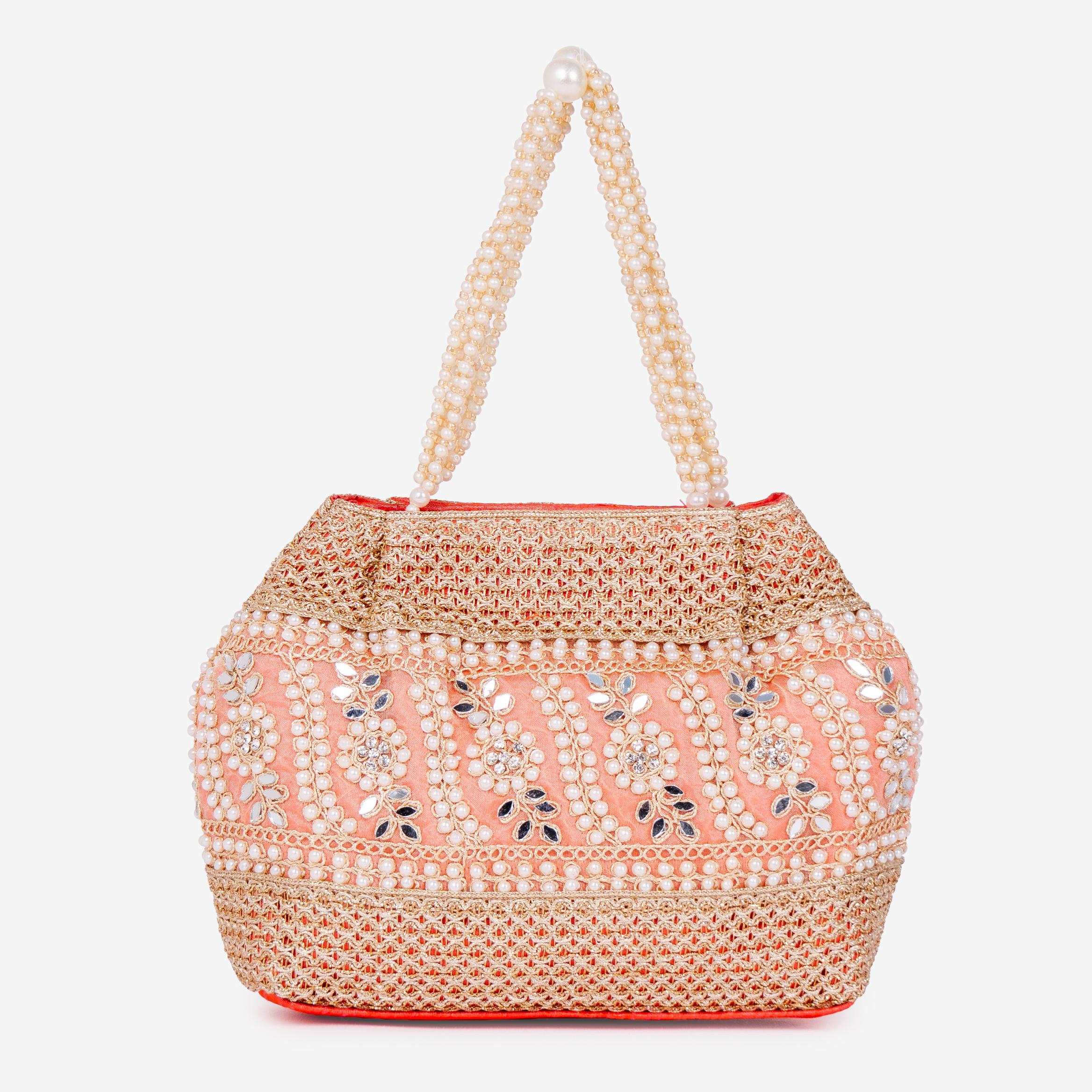 Golden Fern Pearl Potli