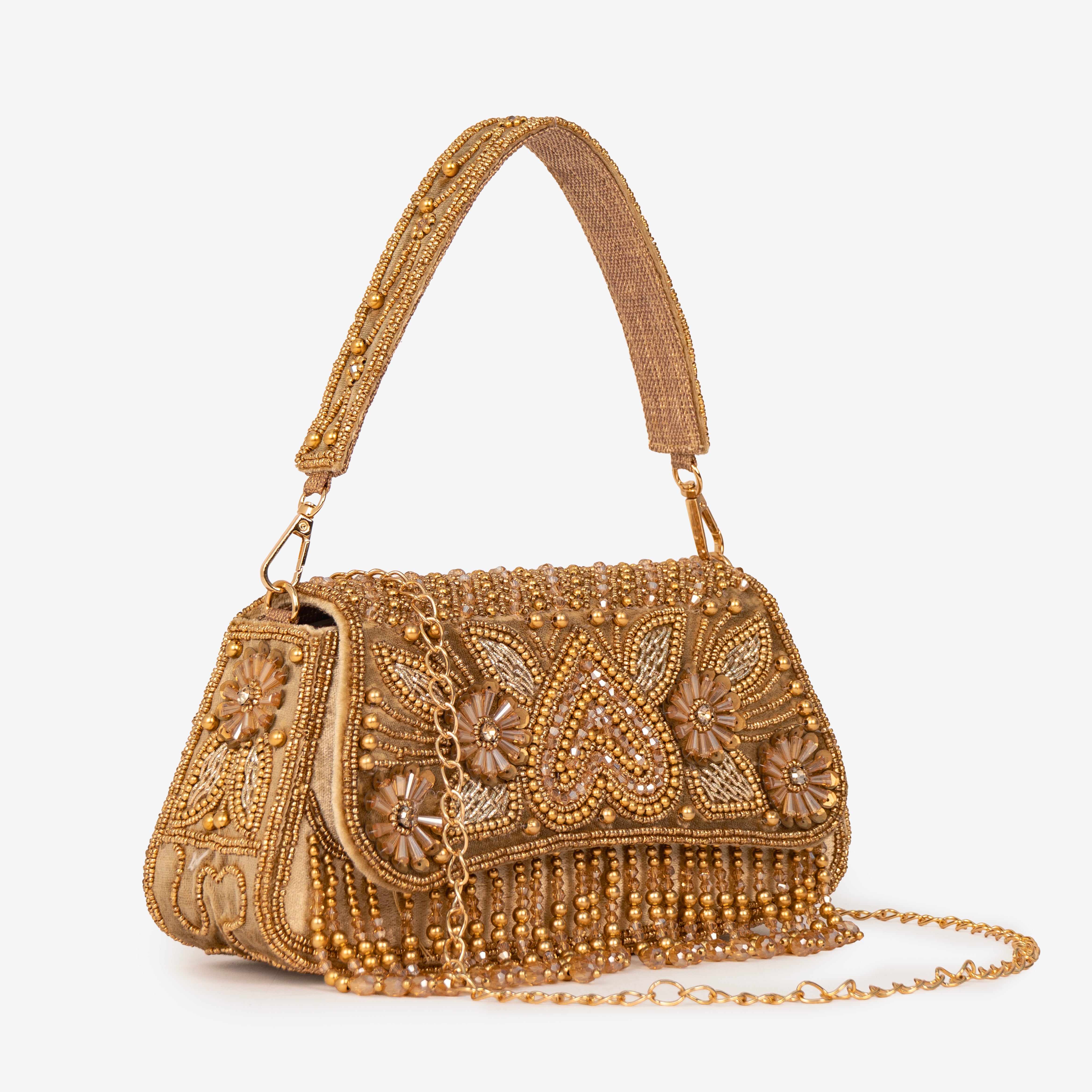 Intricate Beaded Party Shoulder Bag
