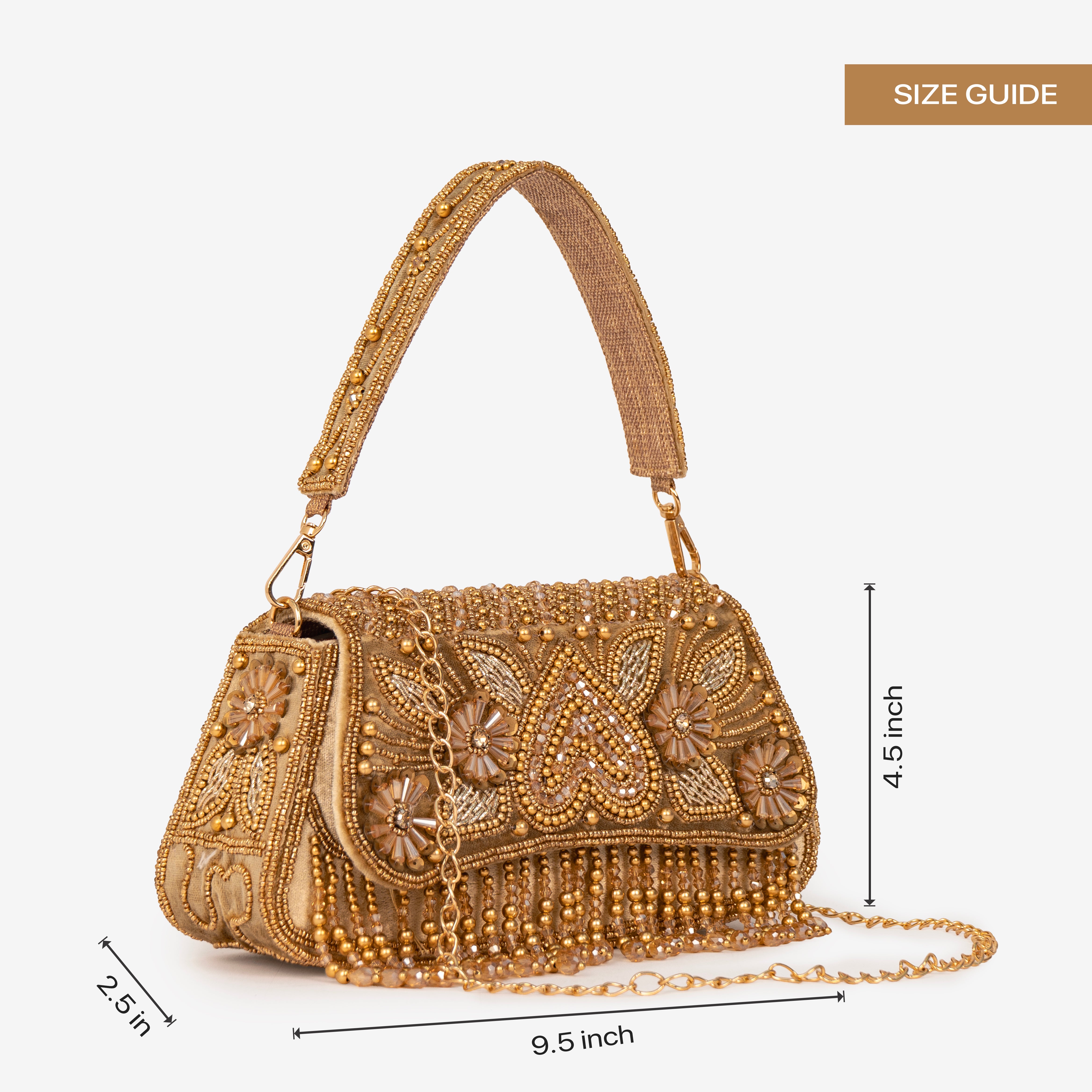 Intricate Beaded Party Shoulder Bag