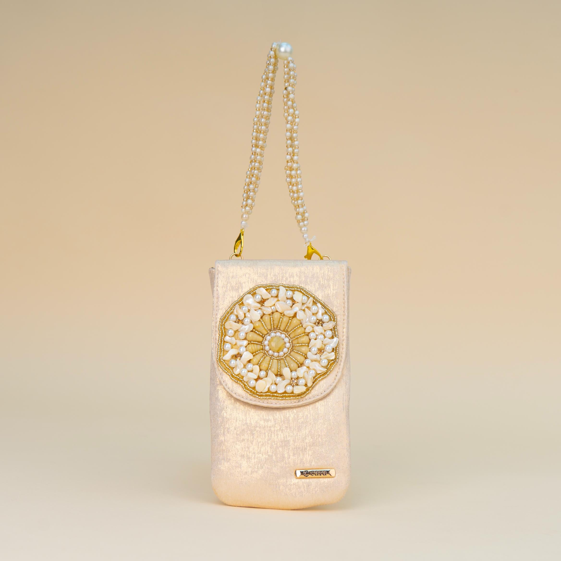Aquamarine Pearl Charm Clutch