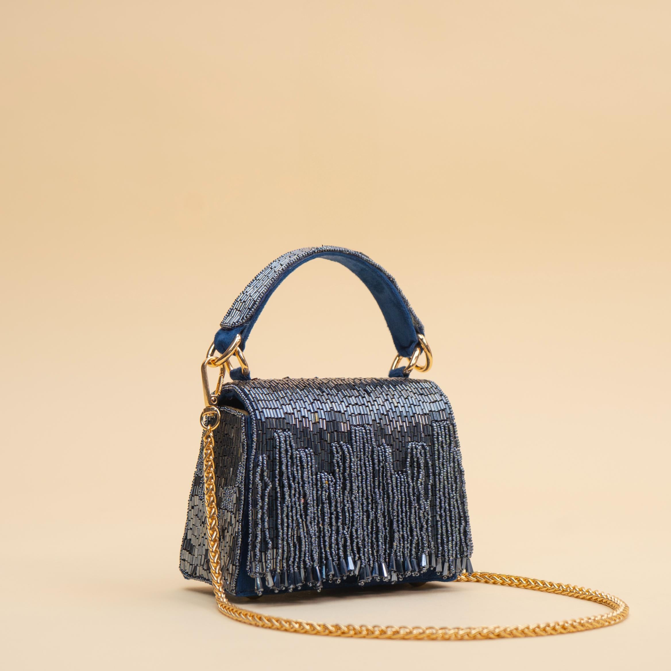 Glitz Fringe Clutch