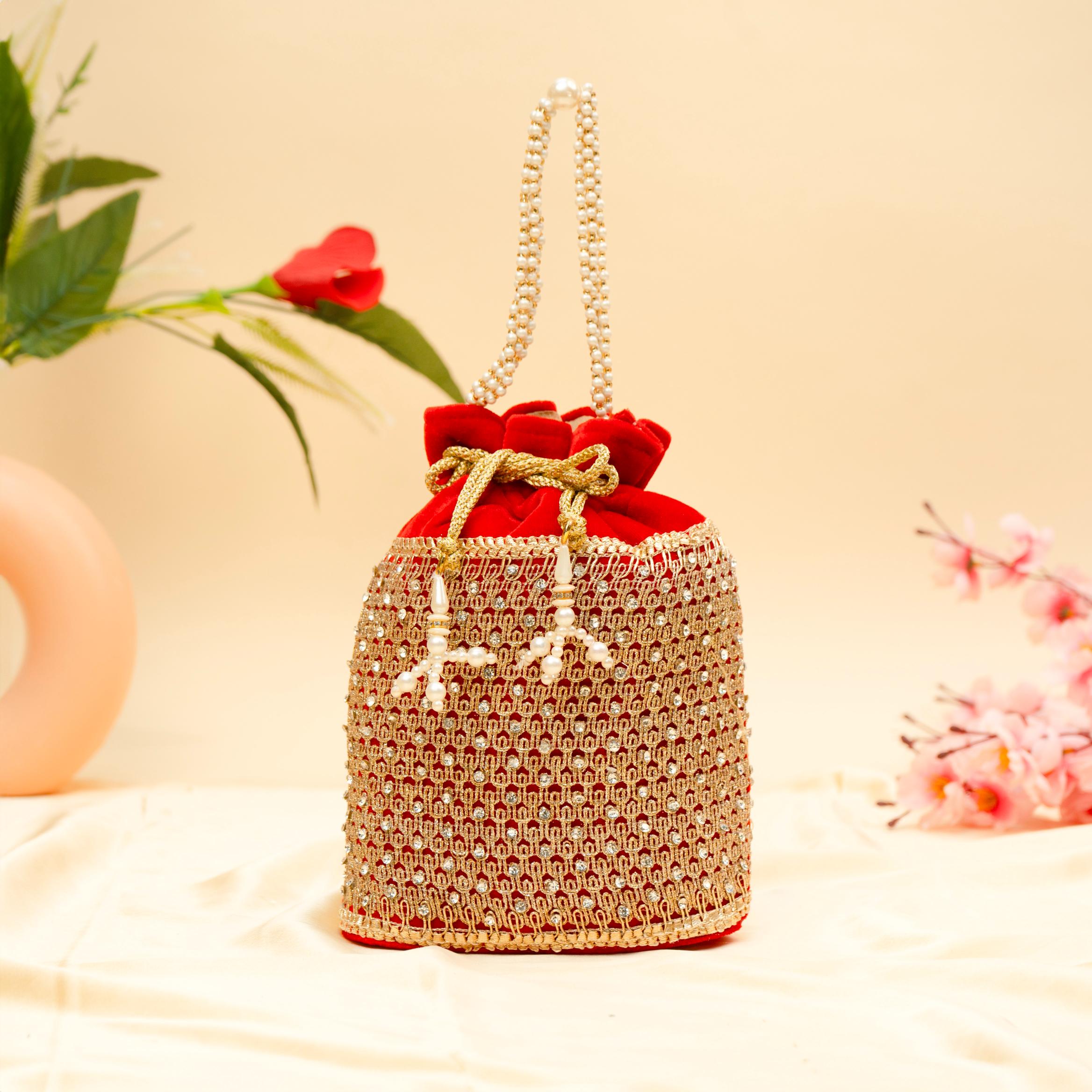 Opulent Thread & Pearl Potli