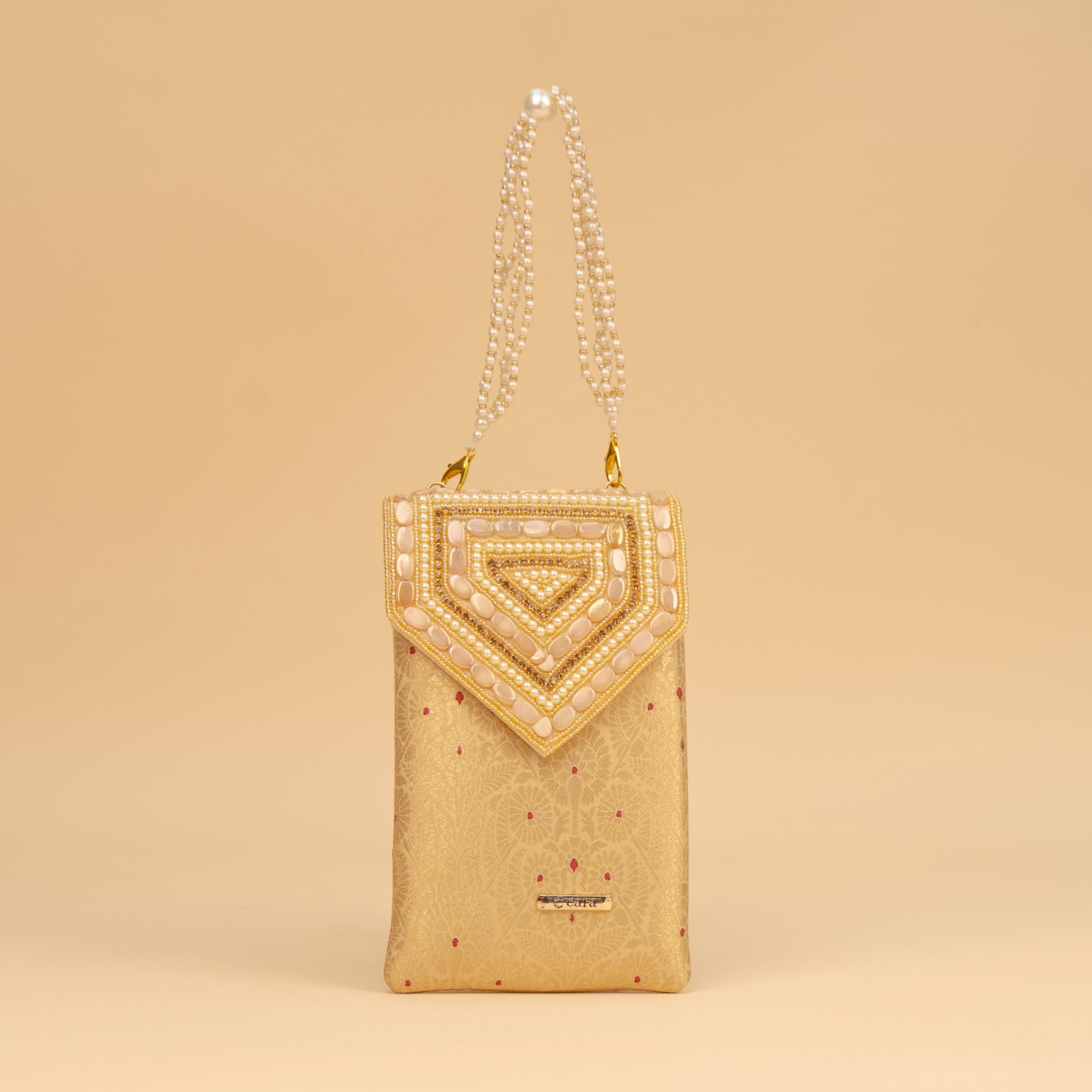 Banarasi Pearl Embellished Clutch
