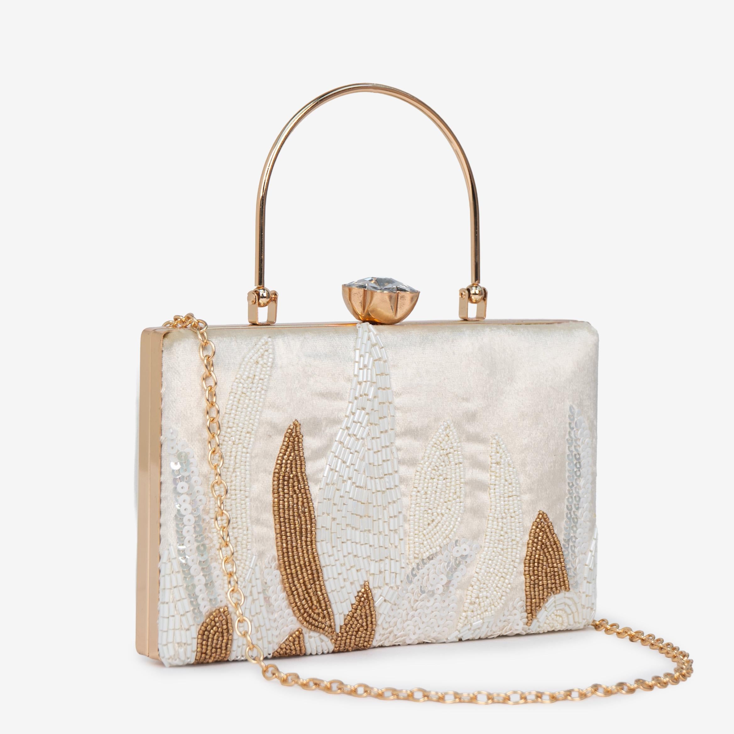 Ivory Palm Clutch
