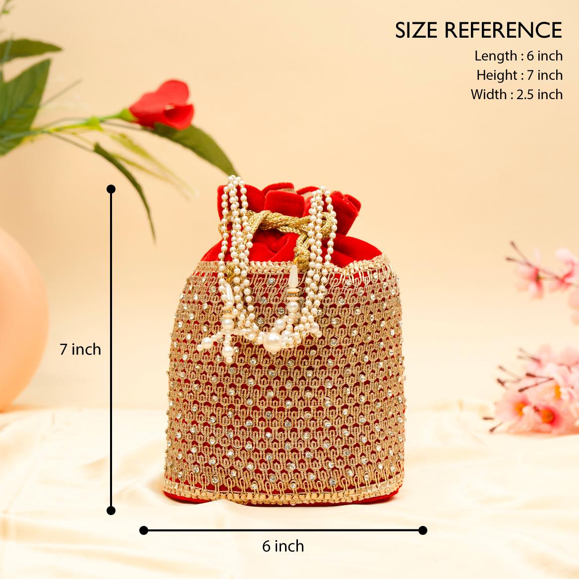 Opulent Thread & Pearl Potli