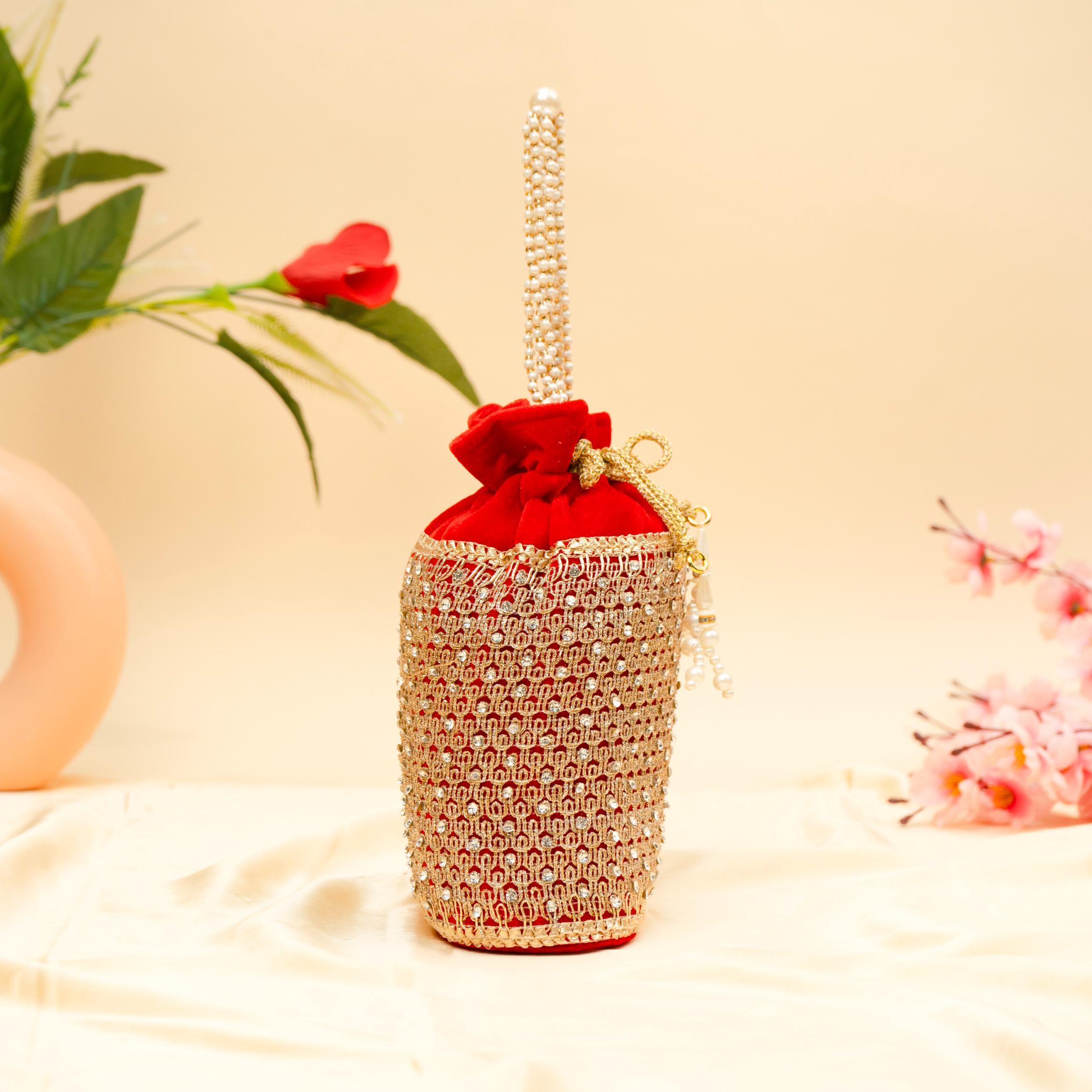 Opulent Thread & Pearl Potli