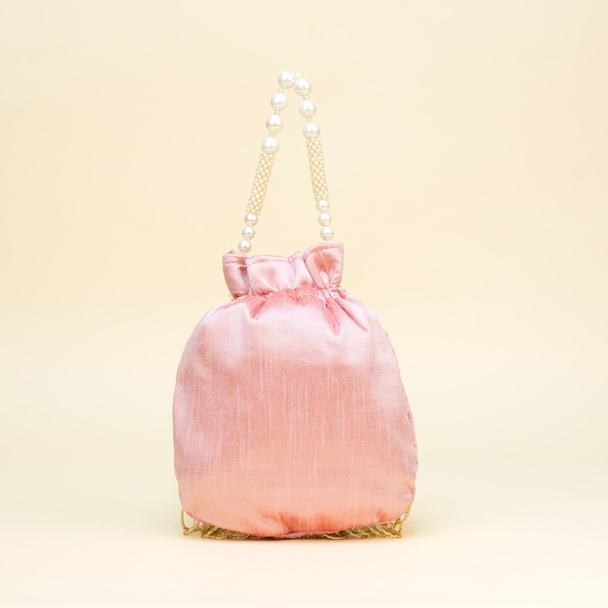 Blush Gold Braid Potli