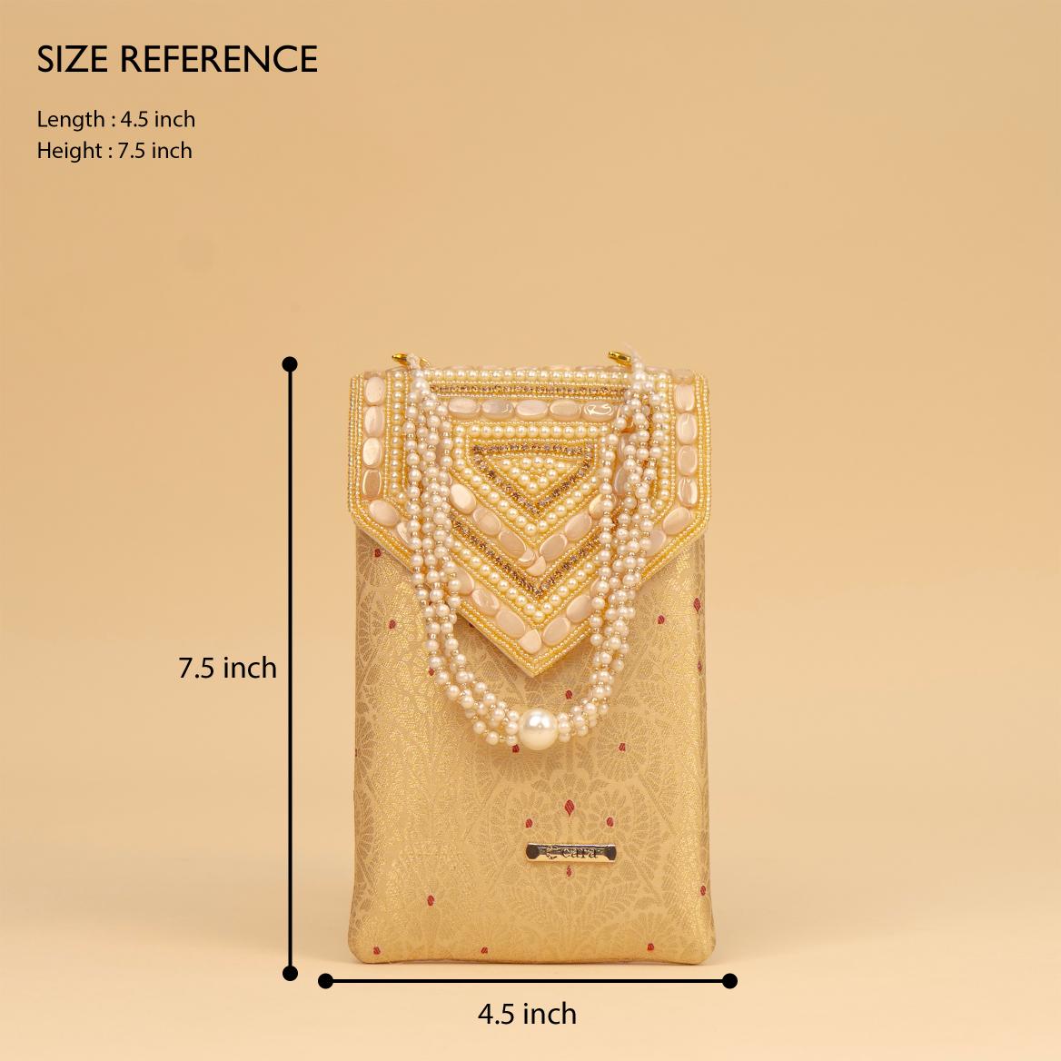 Banarasi Pearl Embellished Clutch