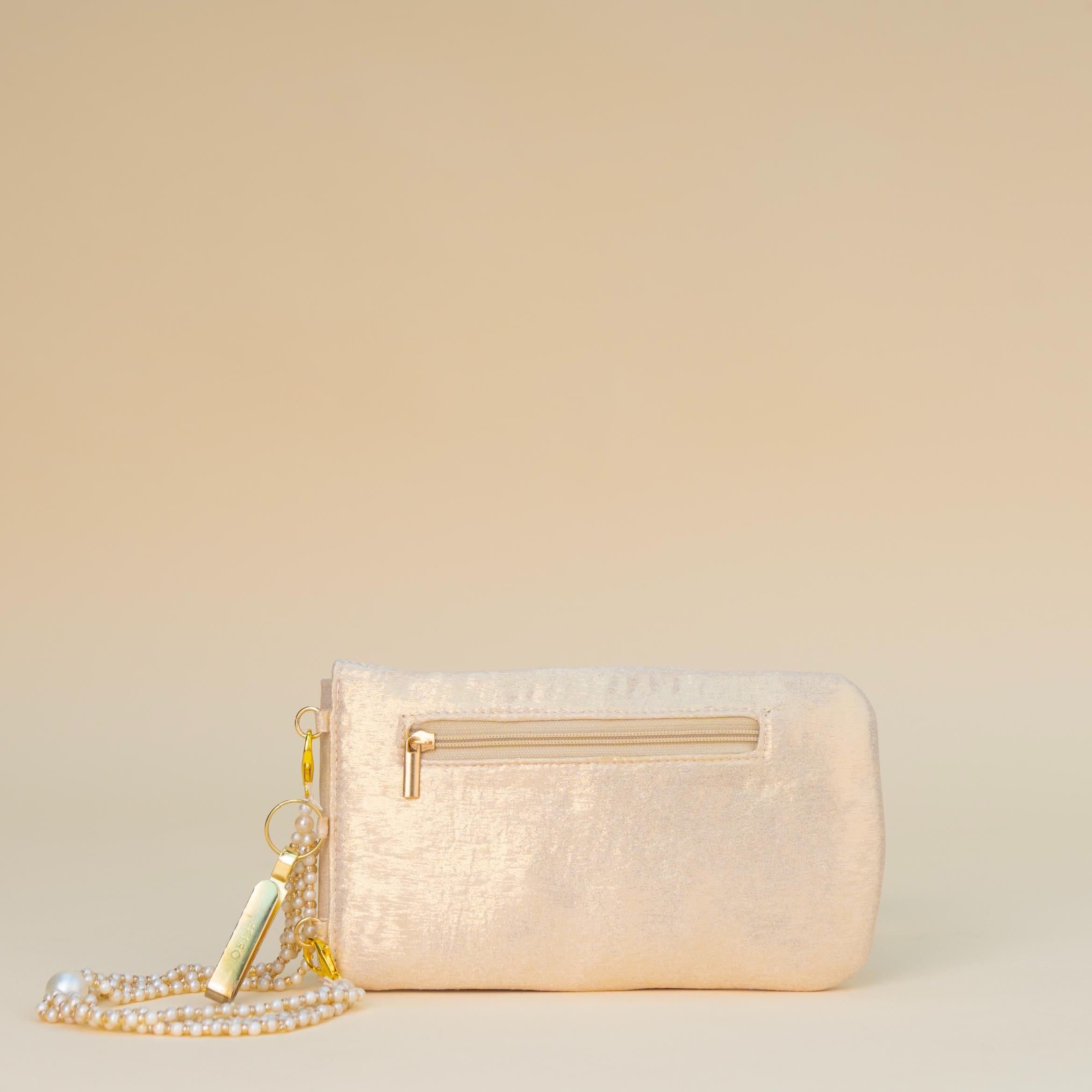 Aquamarine Pearl Charm Clutch