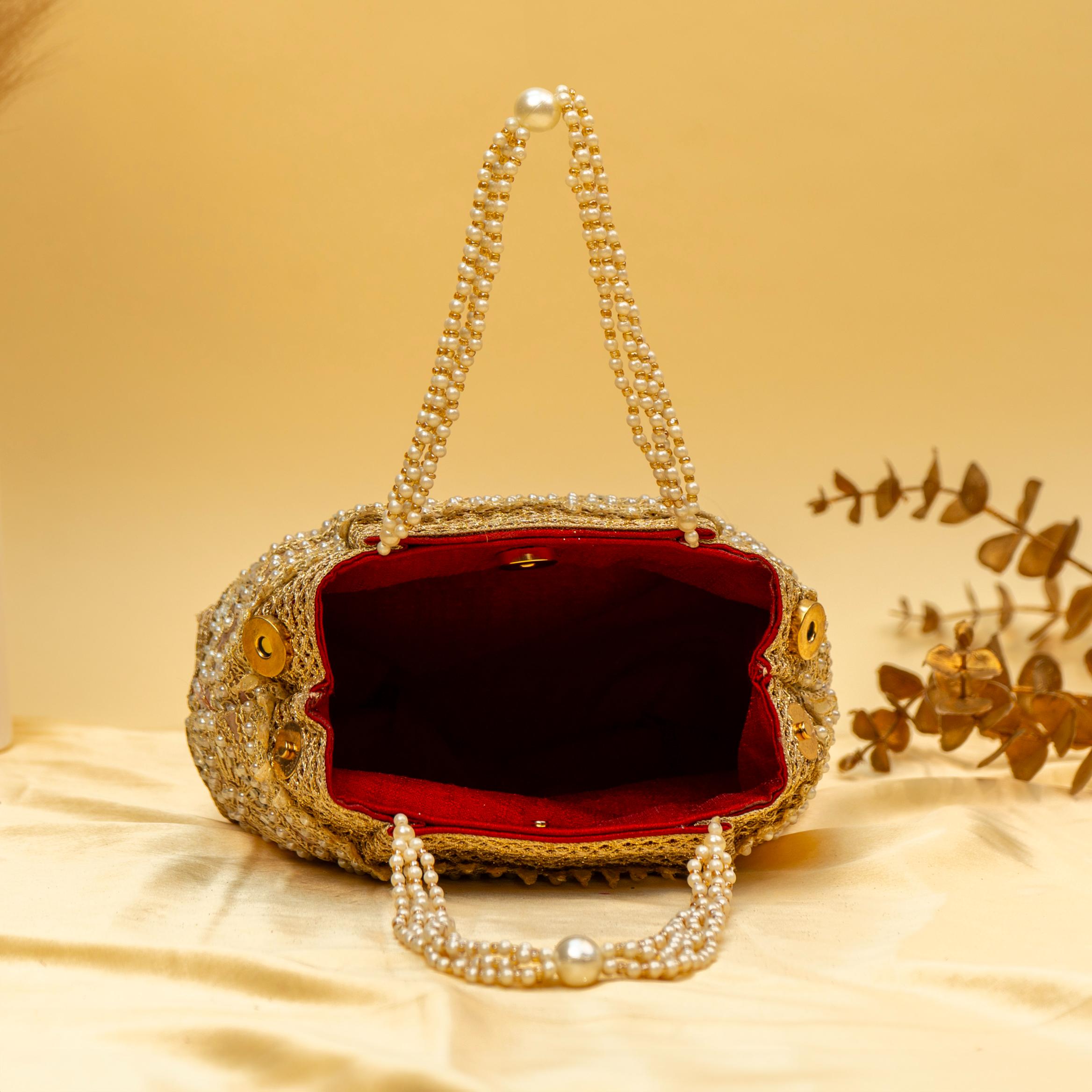 Timeless Pearlwork Potli
