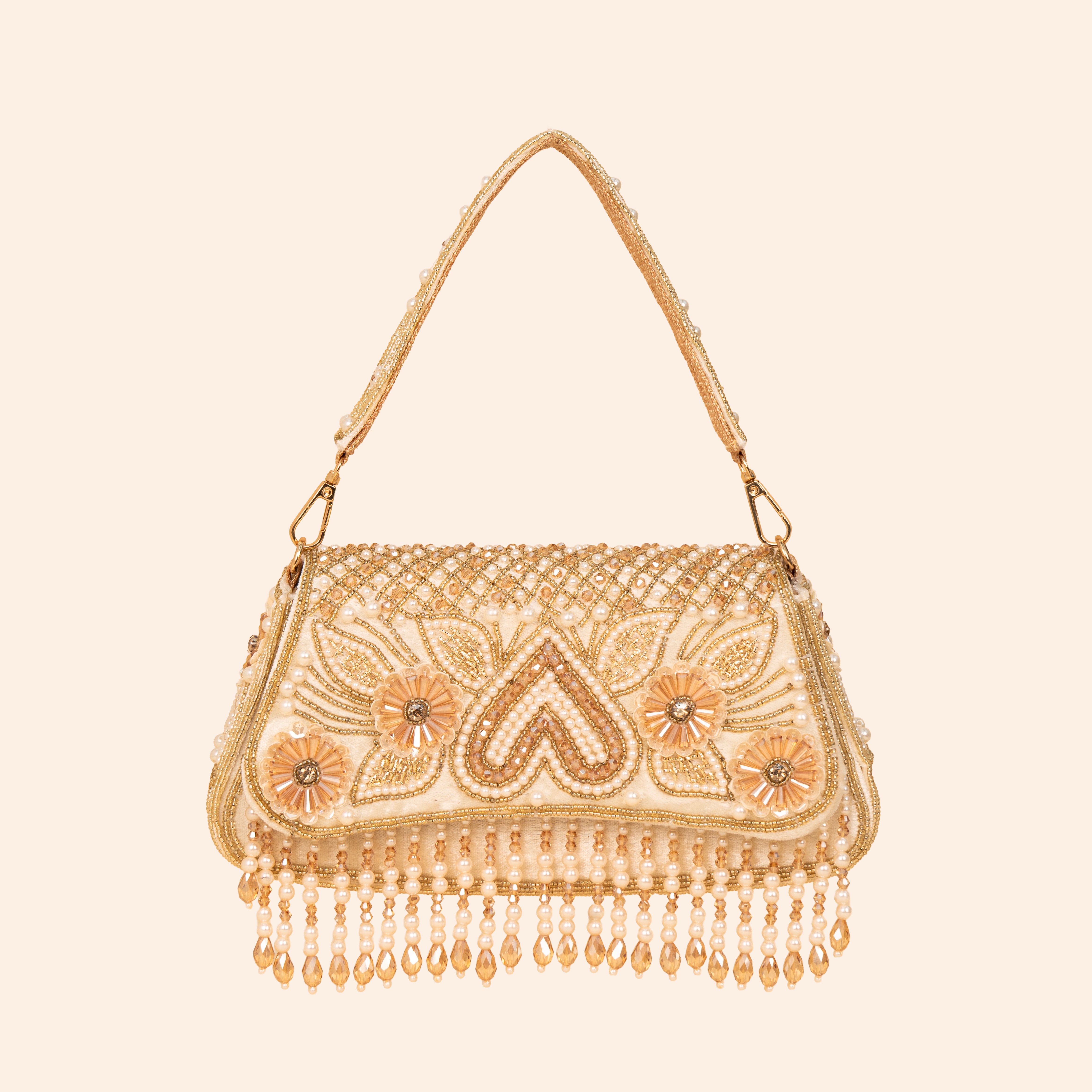 Intricate Beaded Party Shoulder Bag