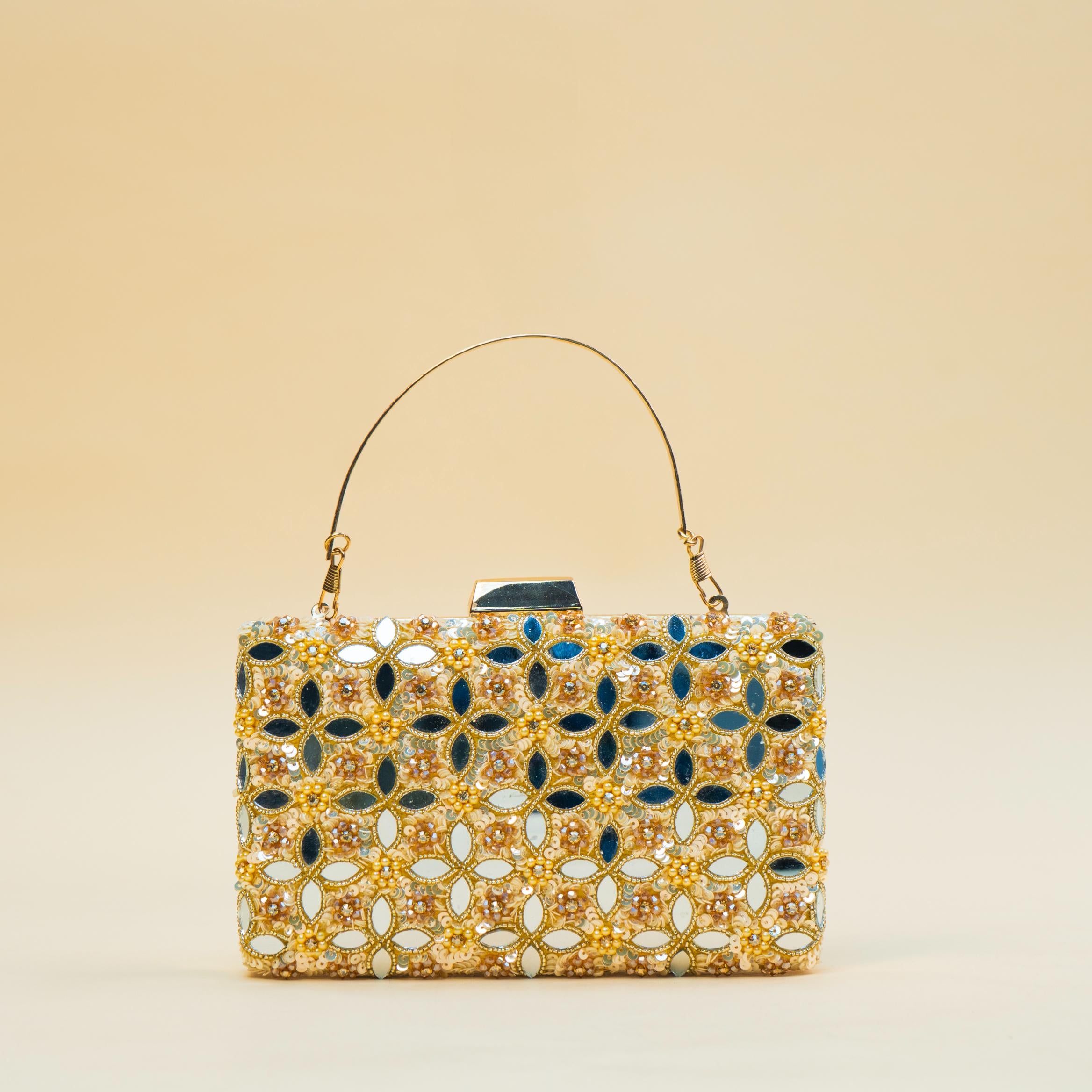 Celestial Mirrorwork Clutch