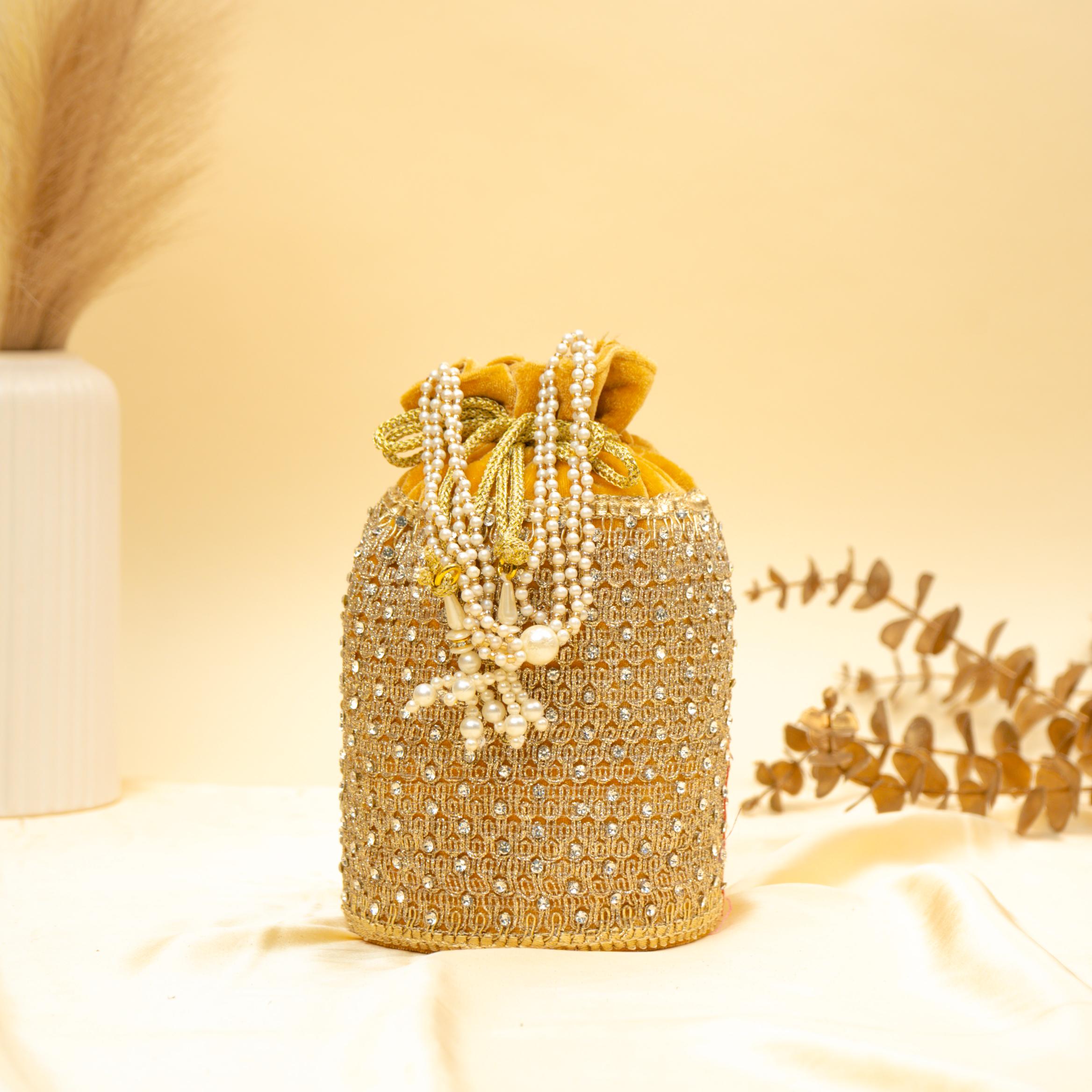 Regal Stone & Bead Potli