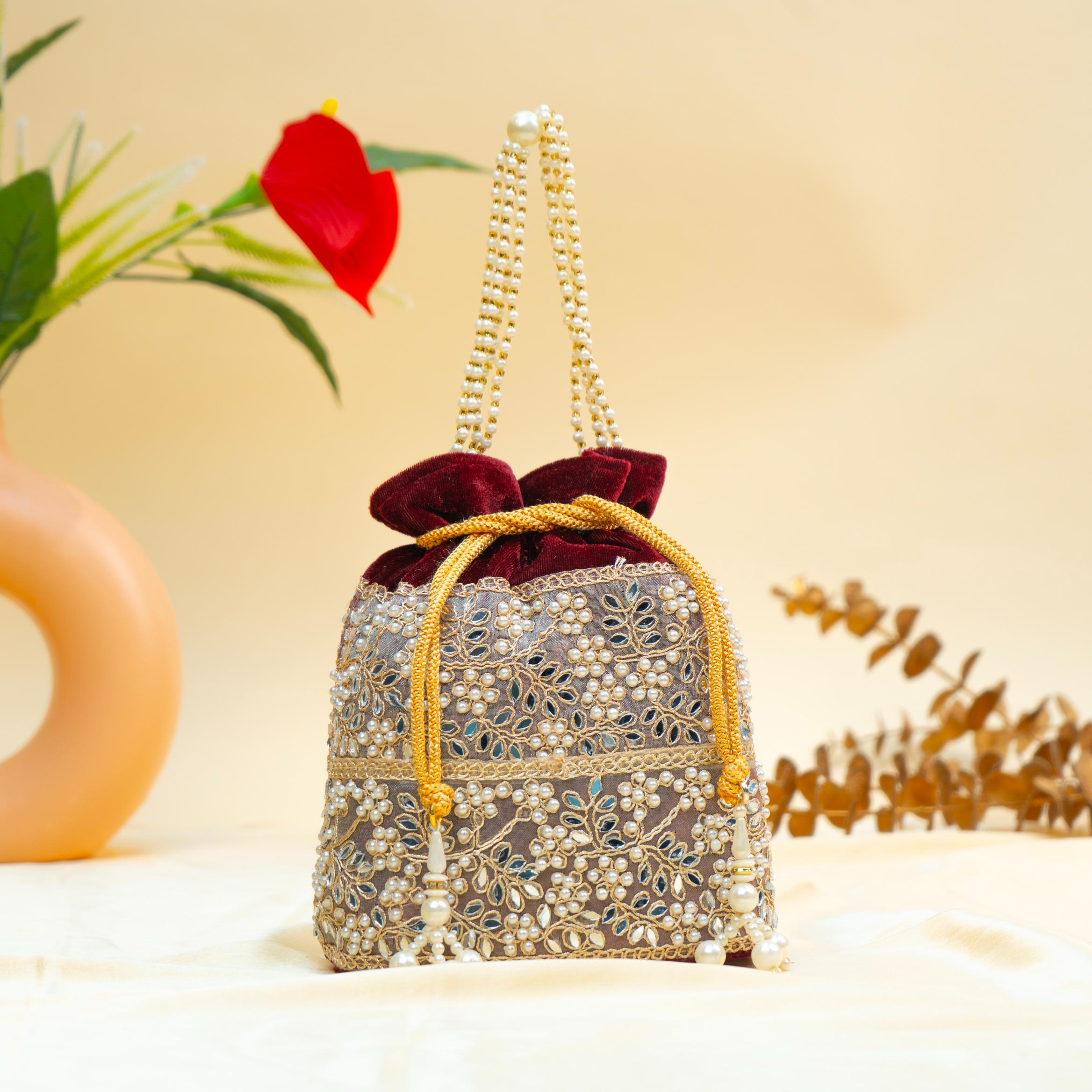 Grace Pearl Bead Potli