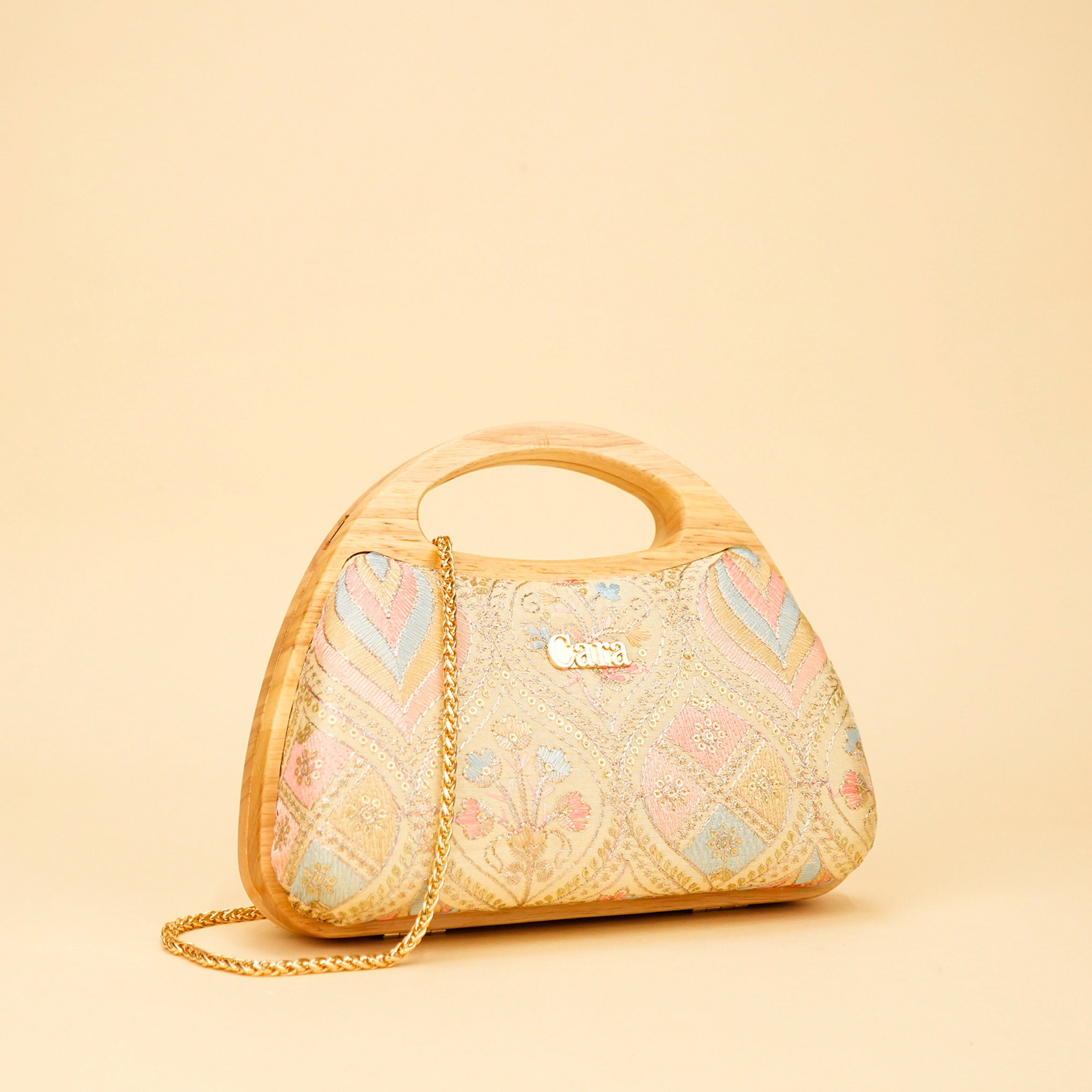 Aurelia Wood-Frame Clutch