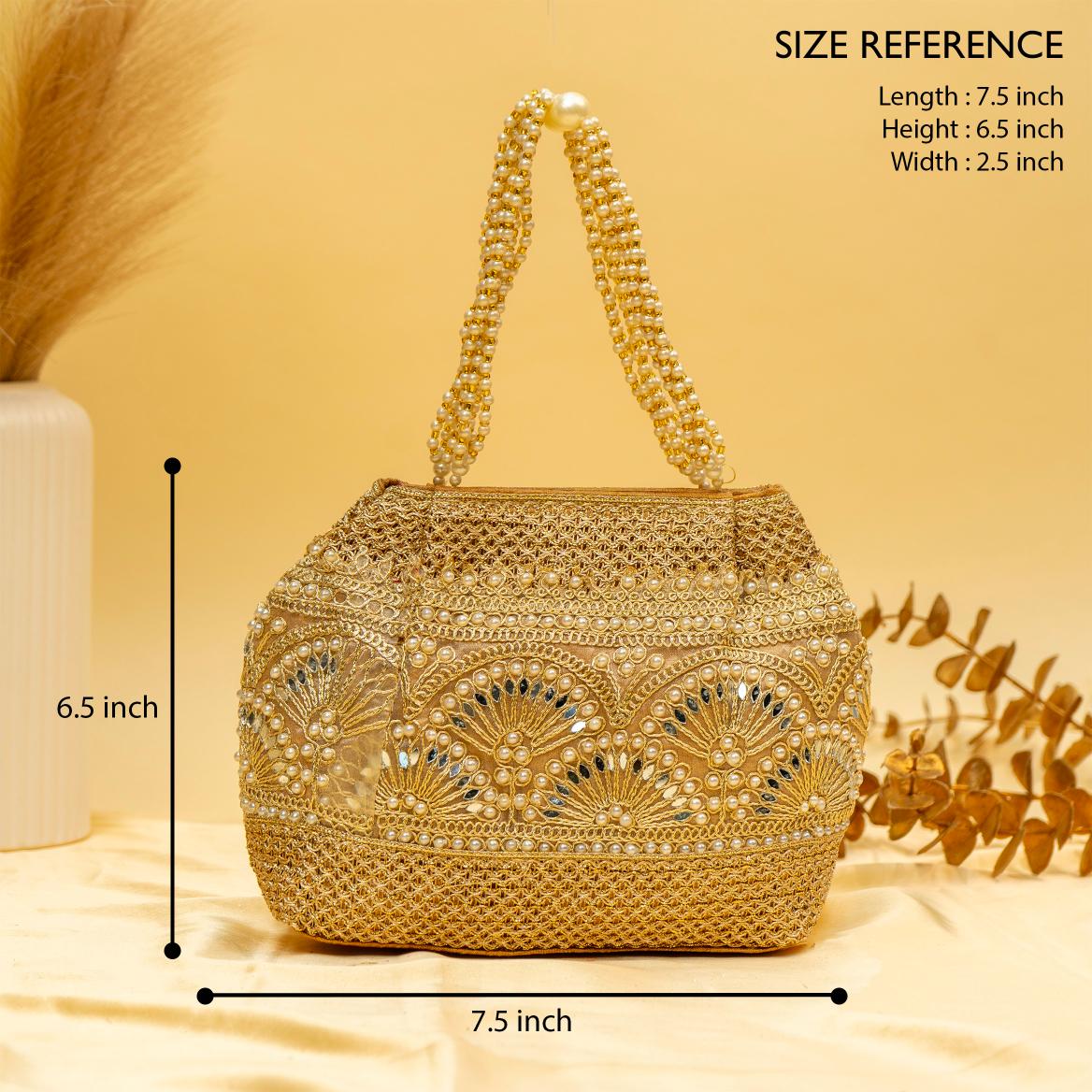 Timeless Pearlwork Potli