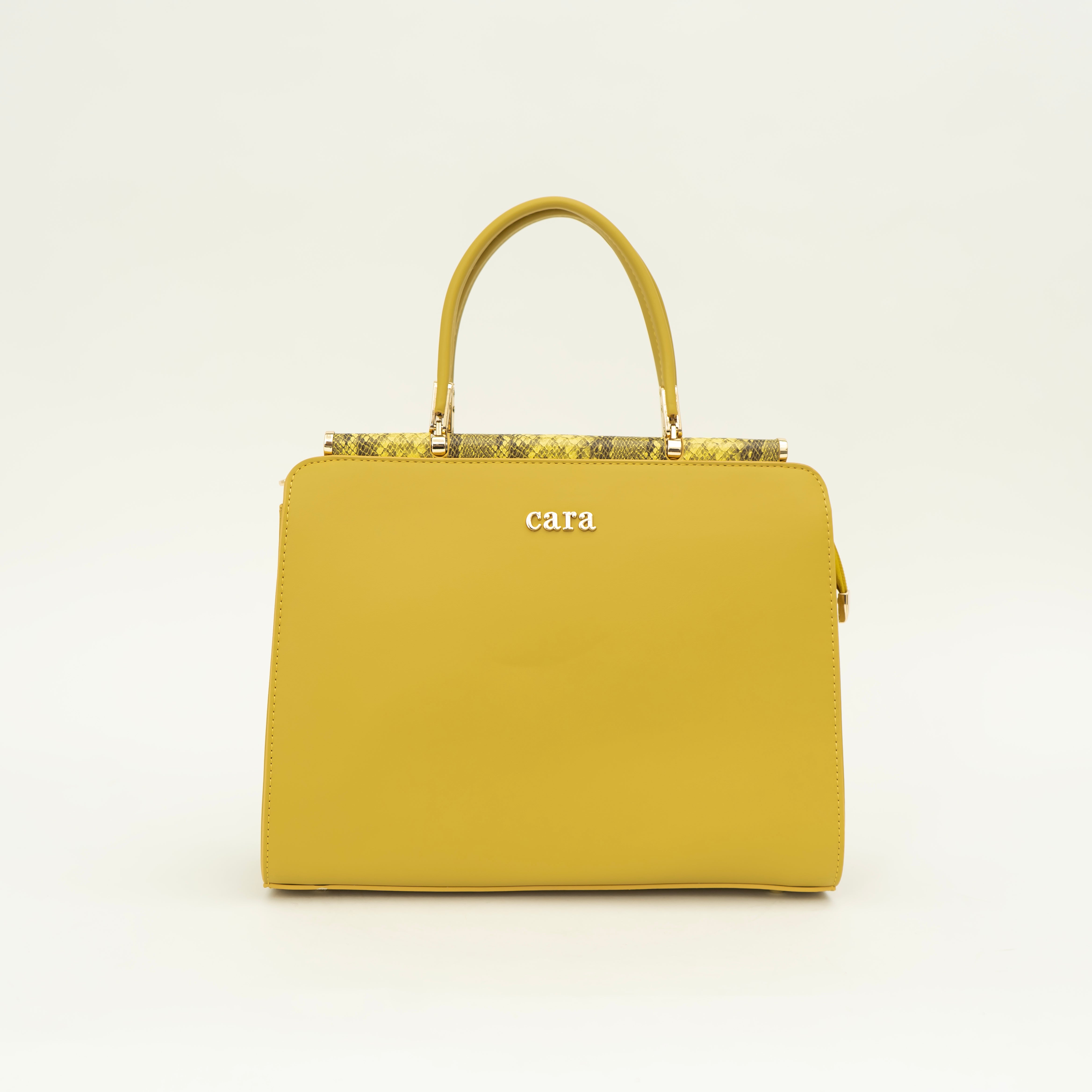 Impressive Mustard Yellow Handbag I CARA