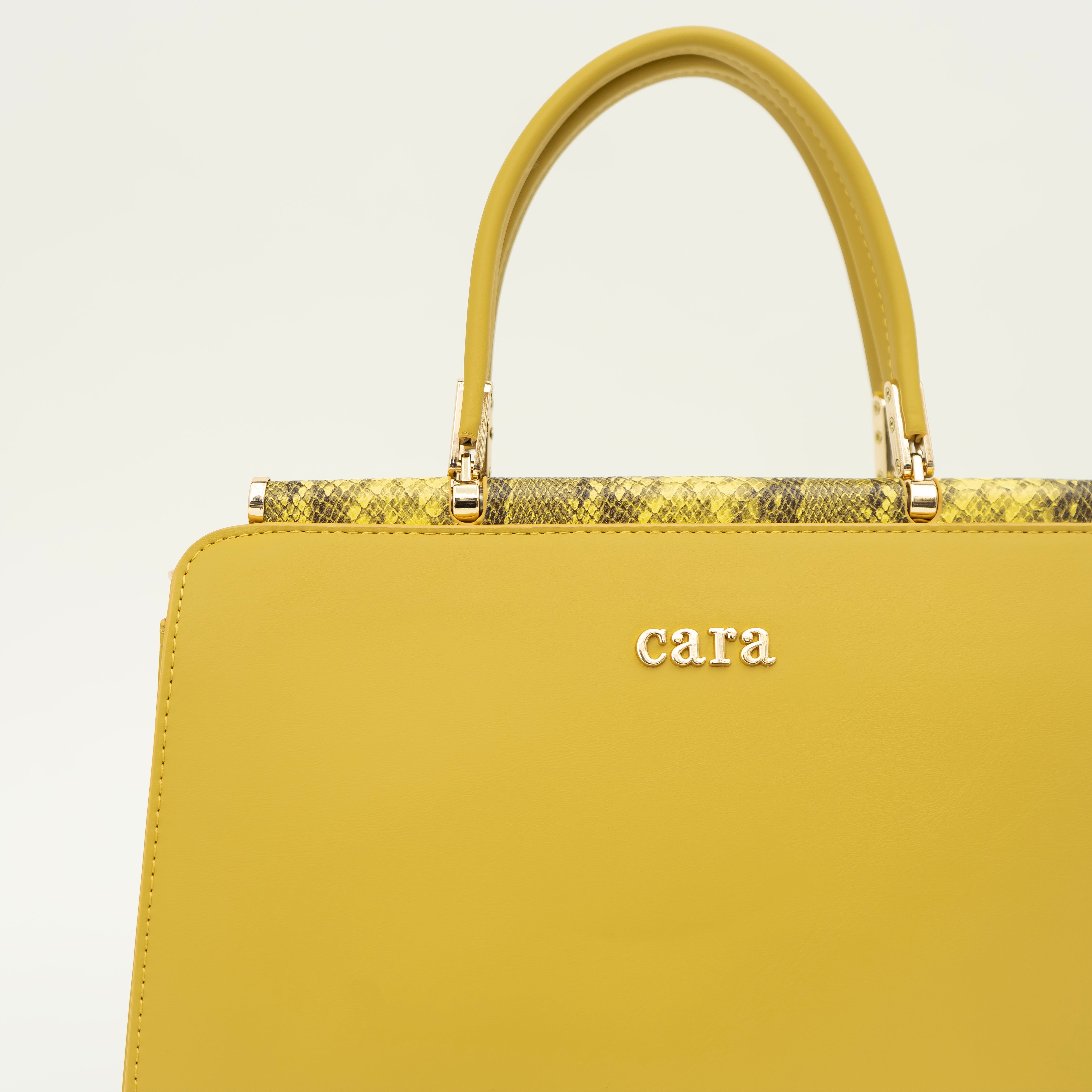 Impressive Mustard Yellow Handbag I CARA