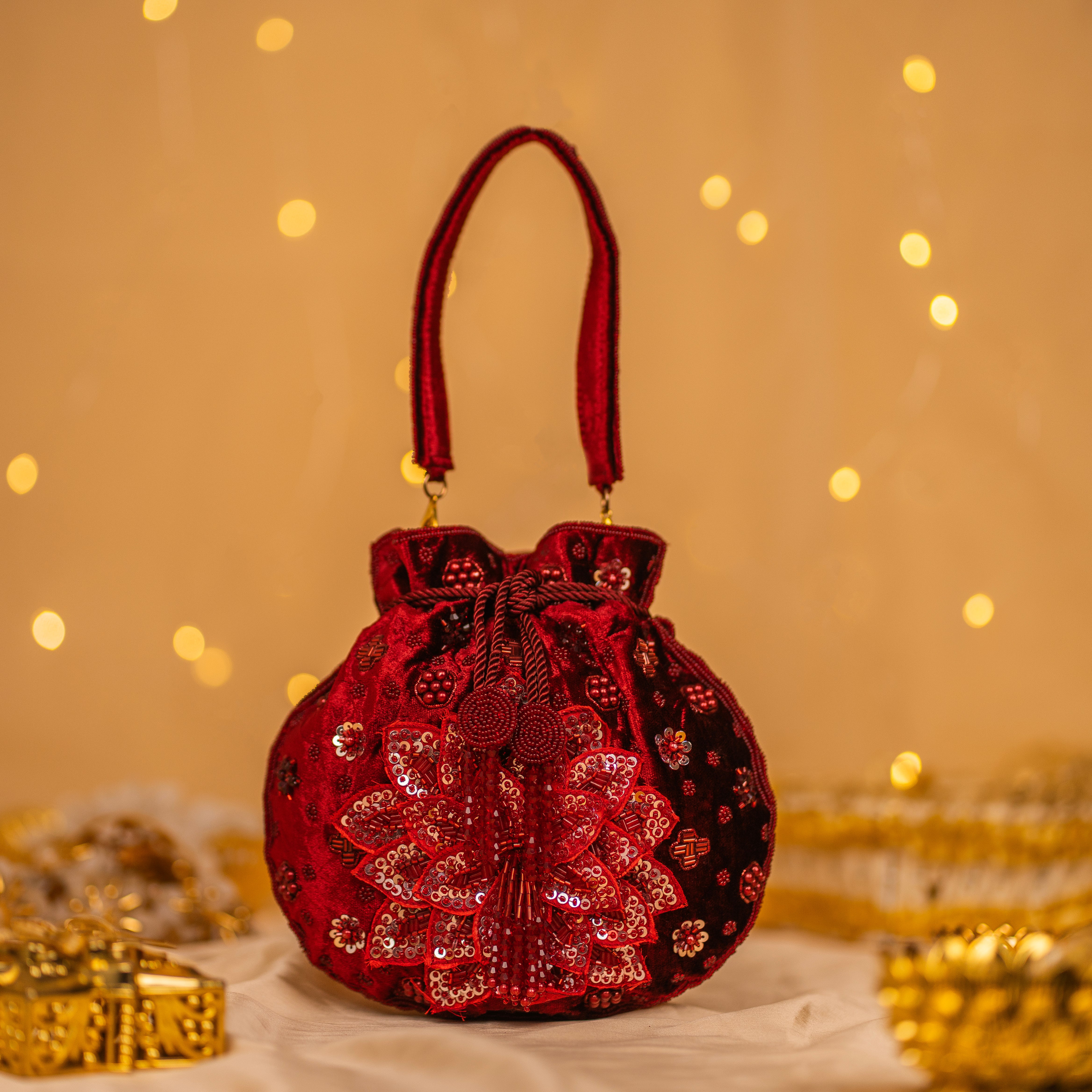 Precious Pearl Bloom Potli