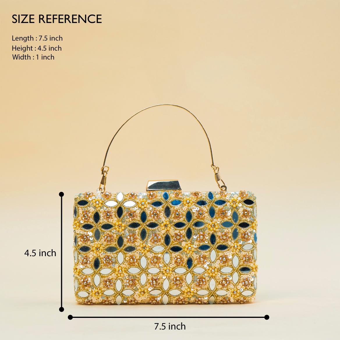 Celestial Mirrorwork Clutch