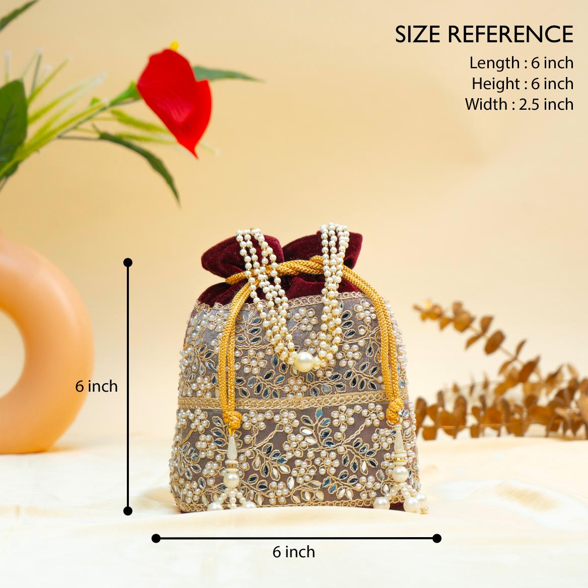 Grace Pearl Bead Potli