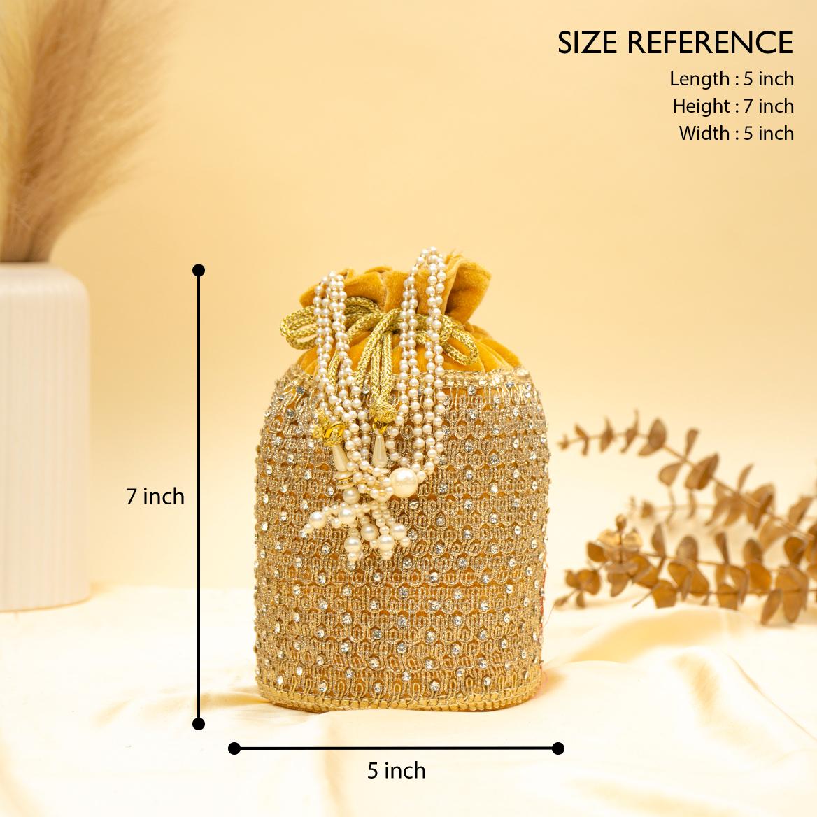 Regal Stone & Bead Potli