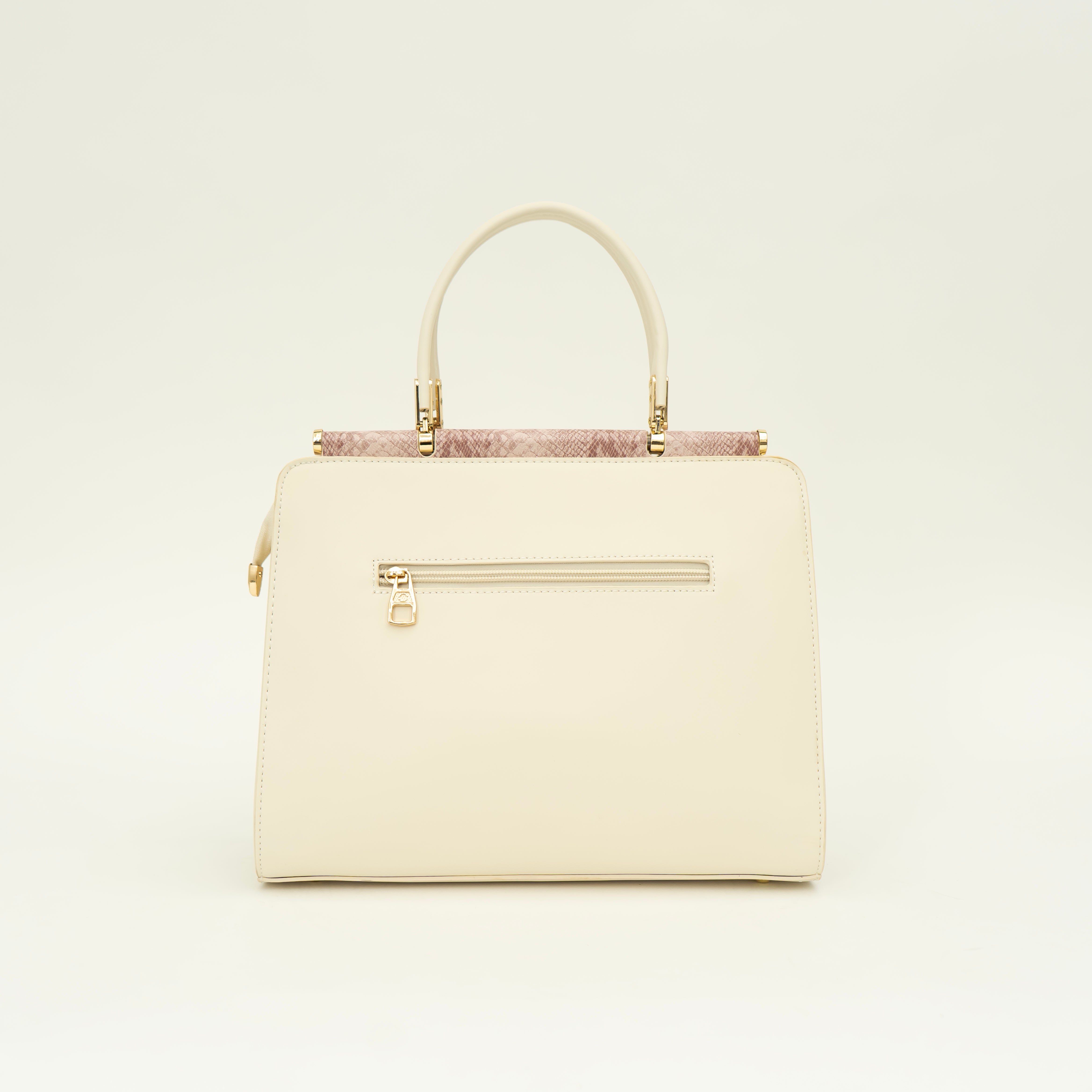 Impressive Cream Handbag i cara