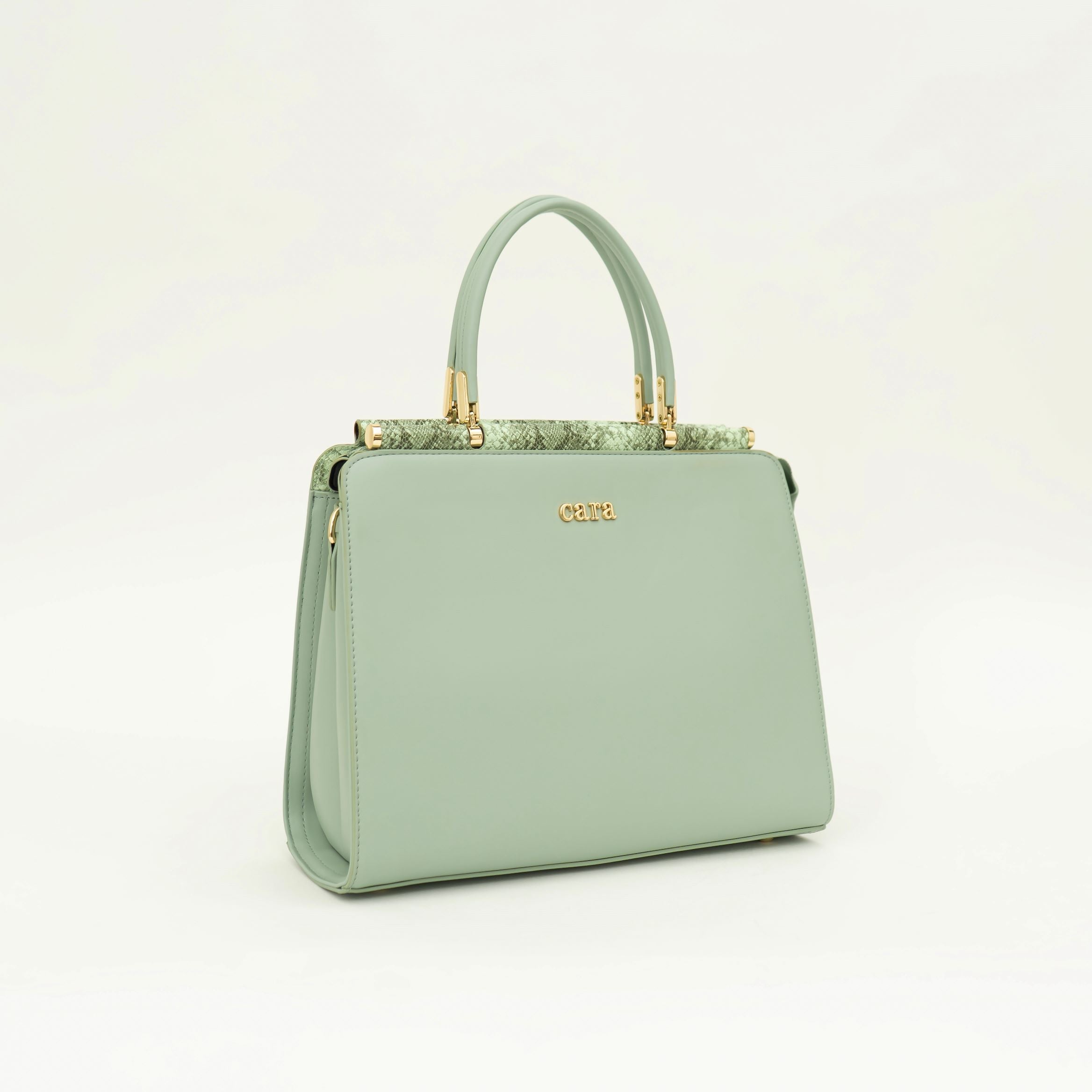 Impressive Green Handbag i cara