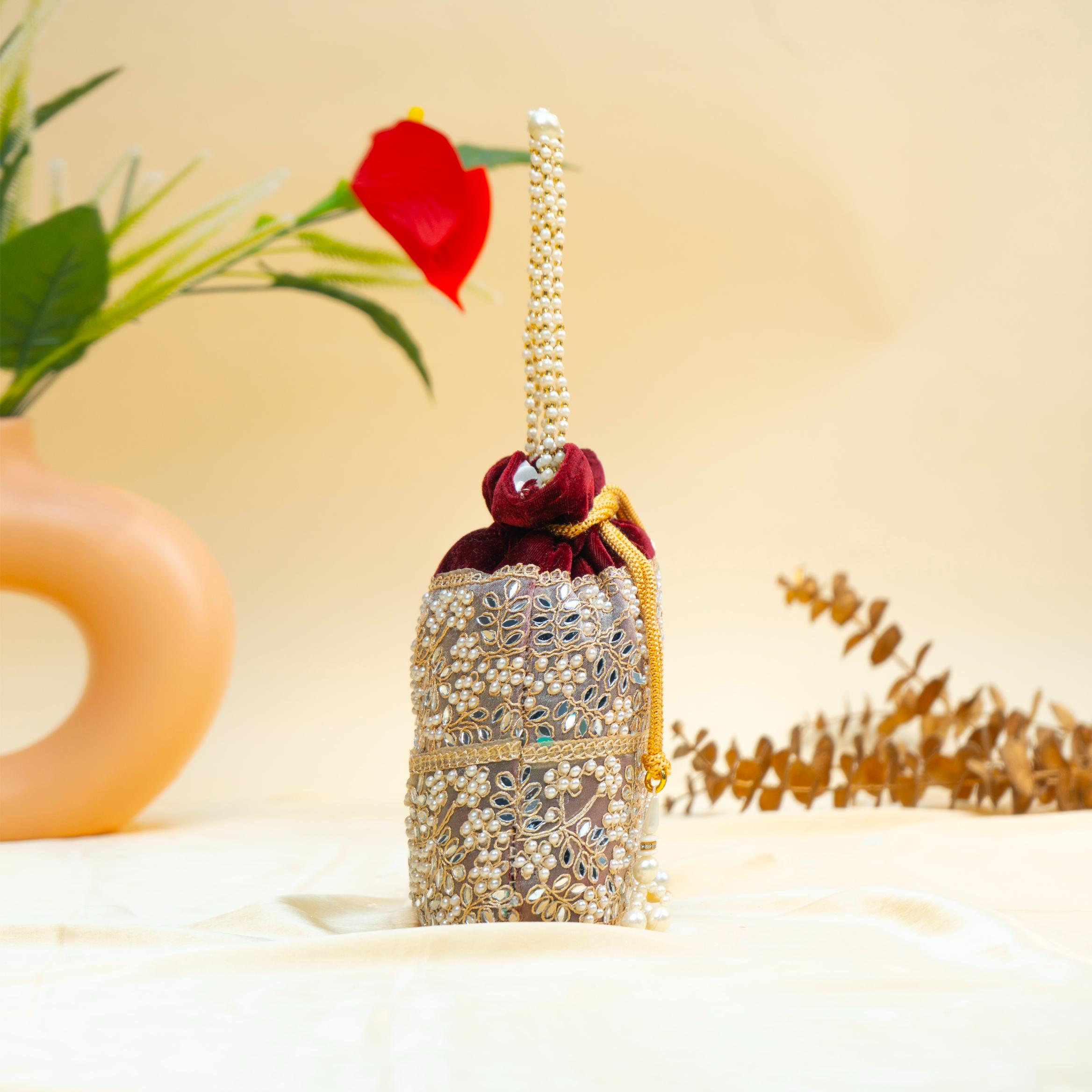 Grace Pearl Bead Potli