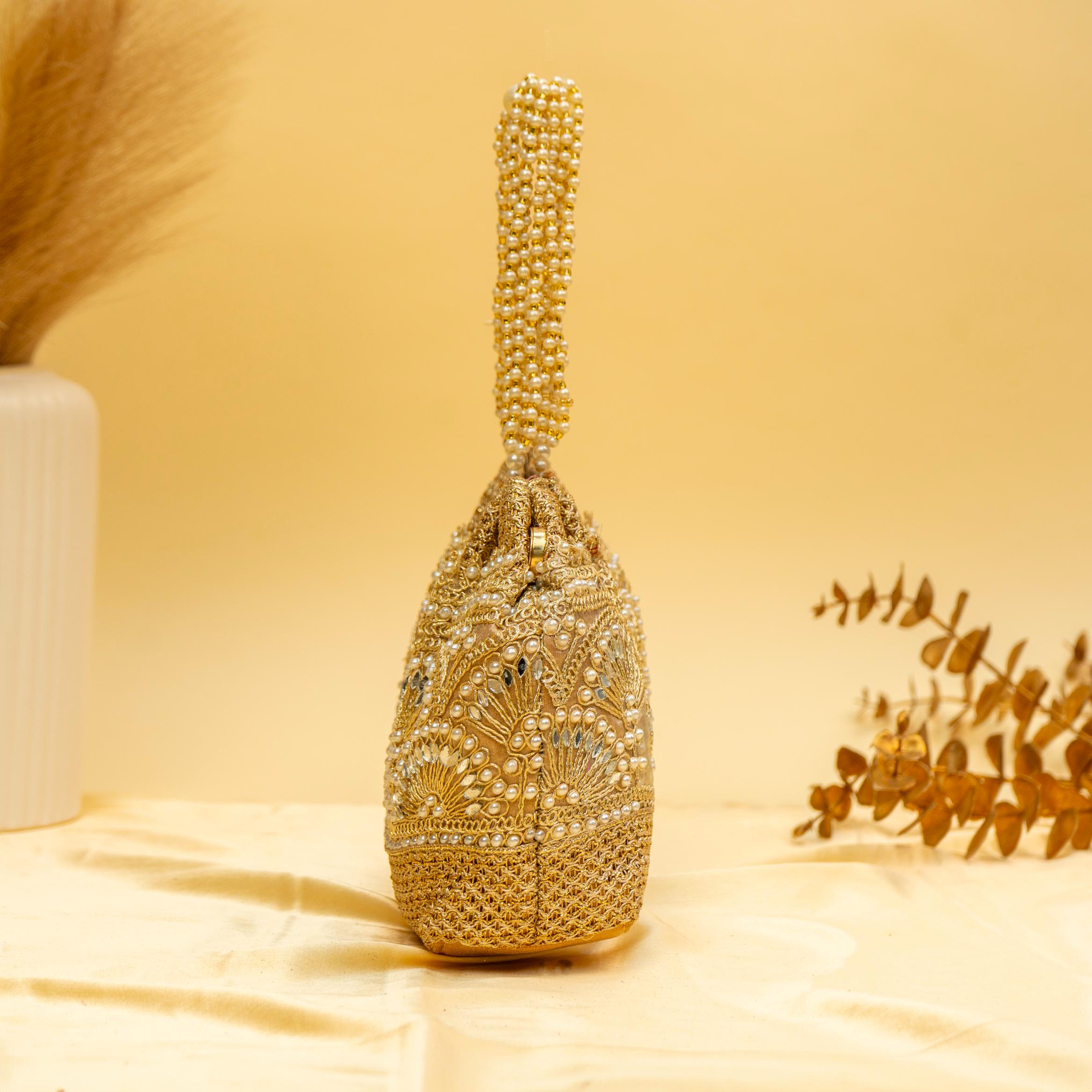 Timeless Pearlwork Potli