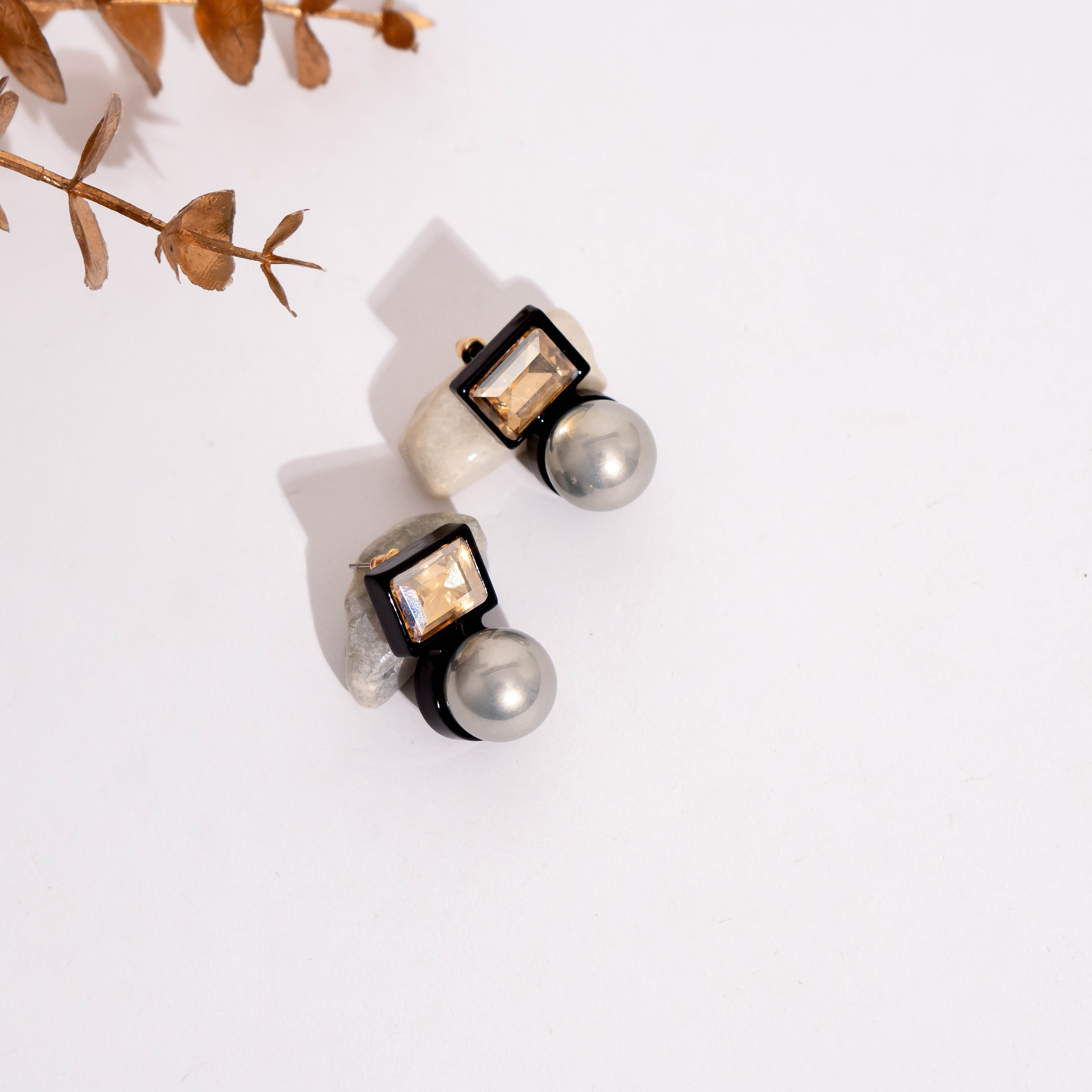 Black Pure Pearl Bliss Studs