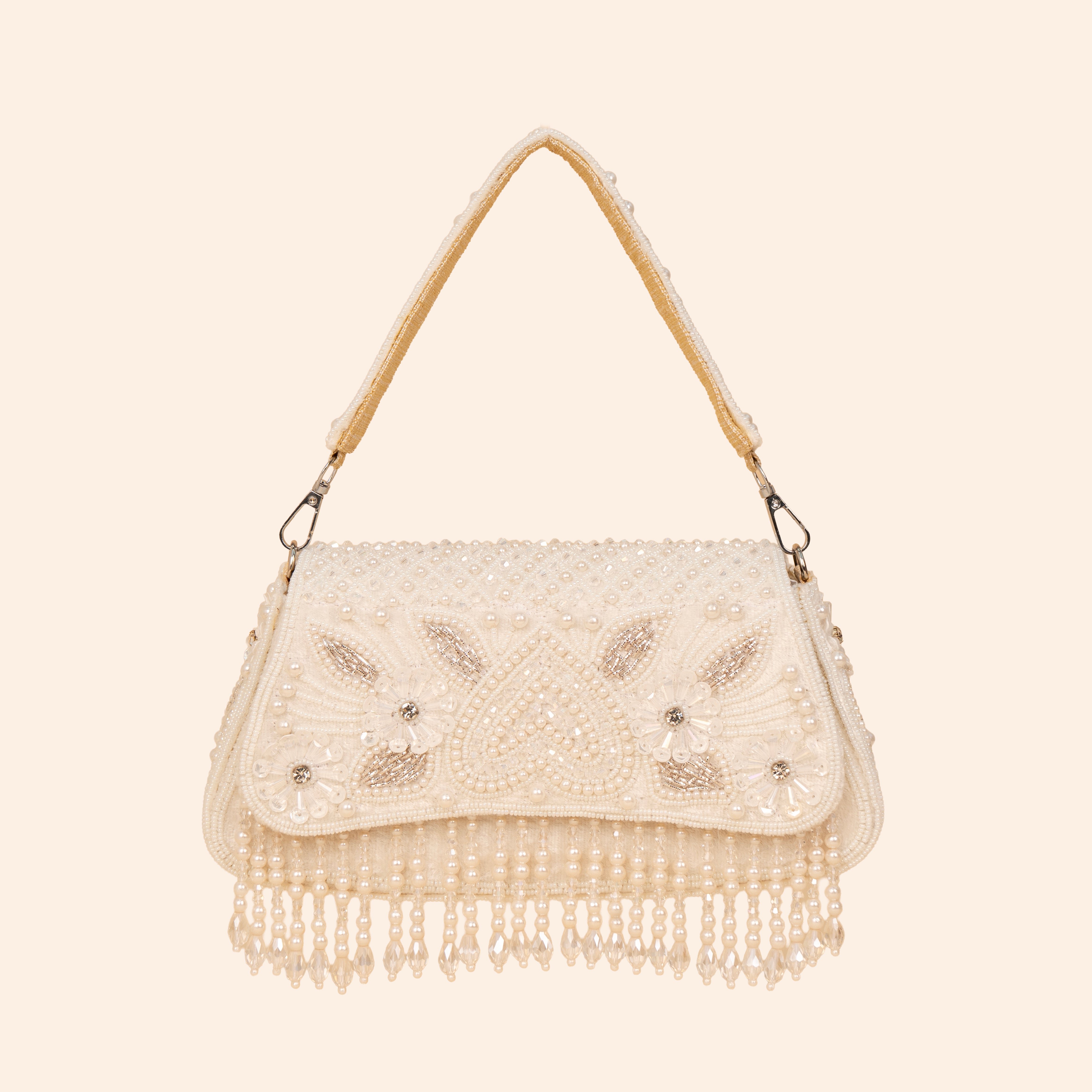 Intricate Beaded Party Shoulder Bag