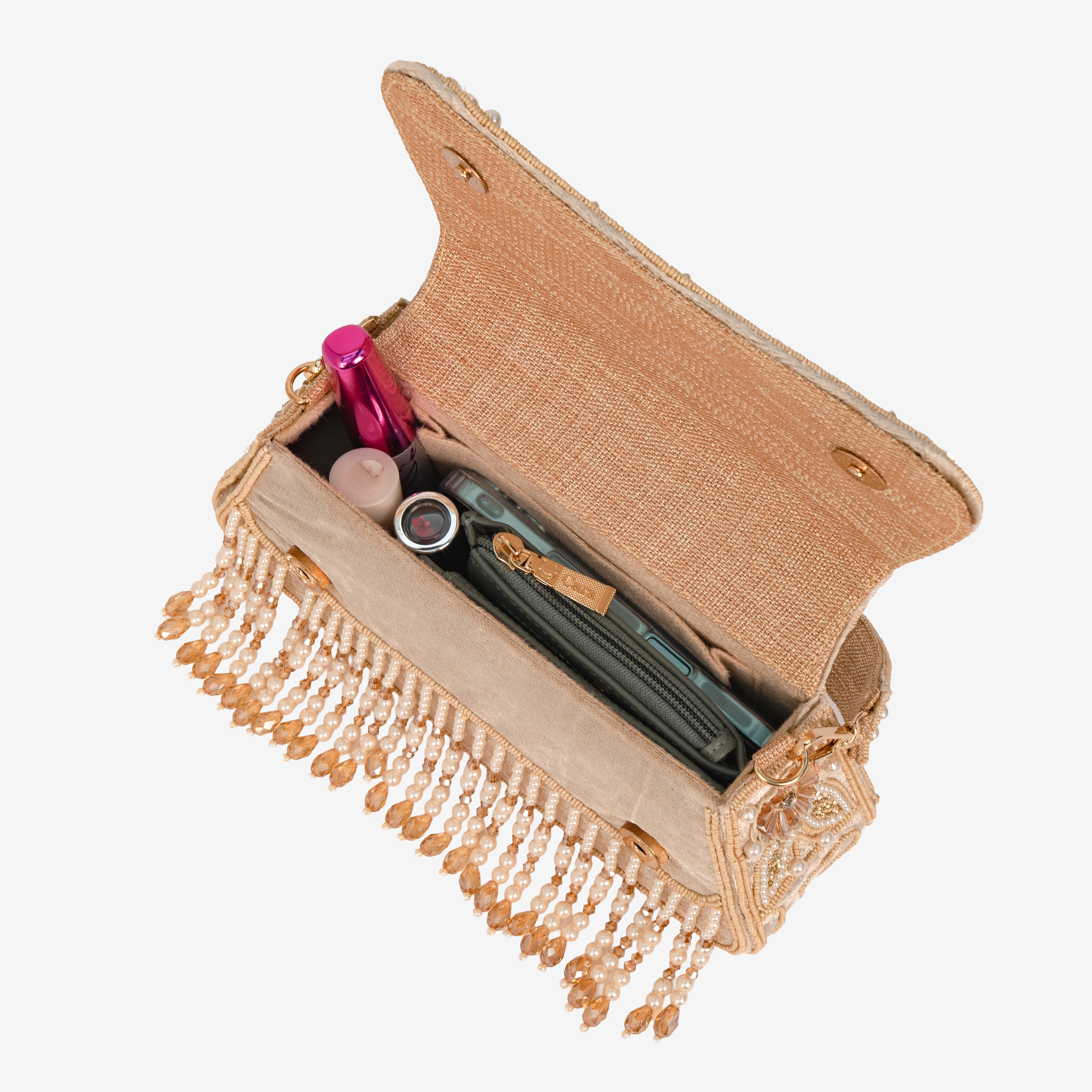 Intricate Beaded Party Shoulder Bag