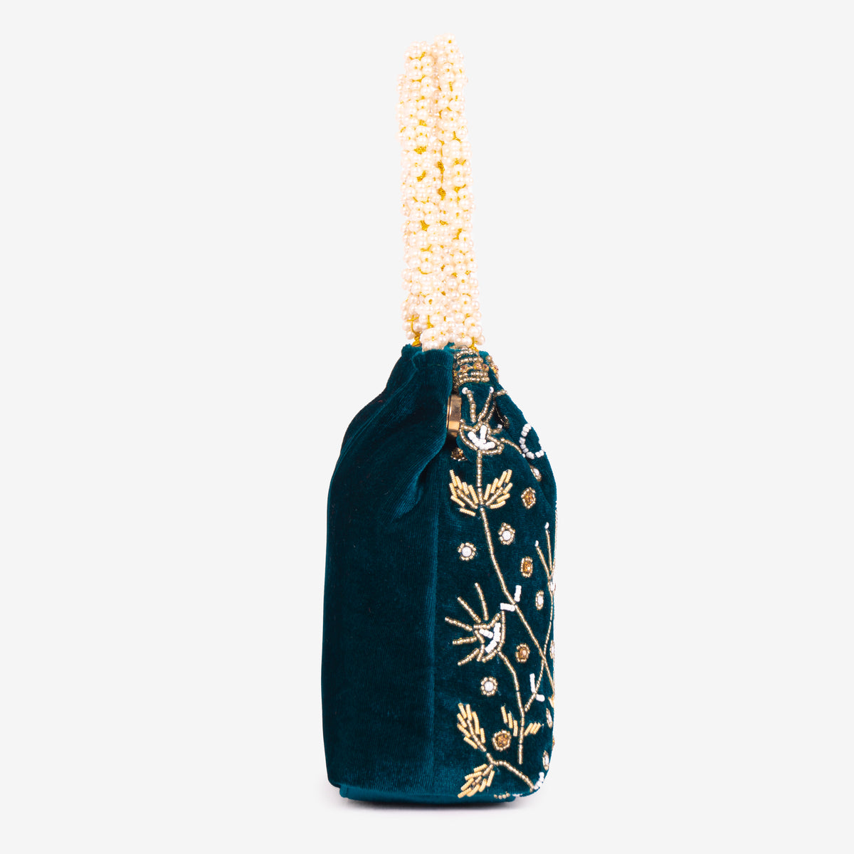Bridal Pearlstone Velvet Potli